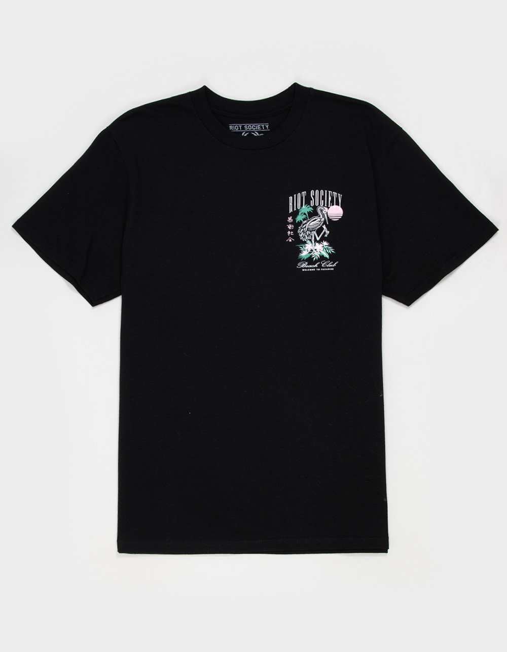 RIOT SOCIETY Crane Skeleton Mens Tee - BLACK