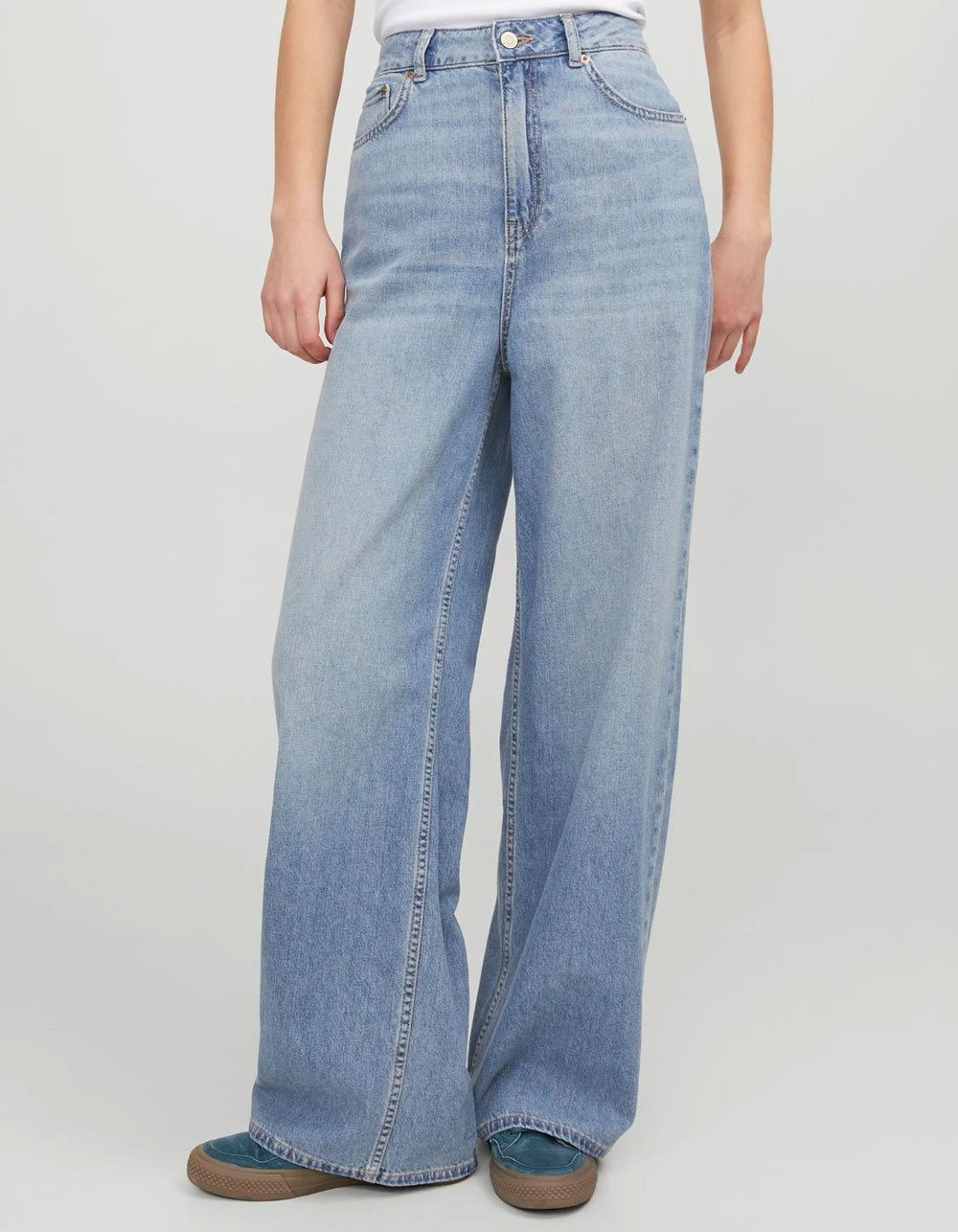 JJXX Tokyo Womens Wide Leg High Rise Jeans - LIGHT WASH