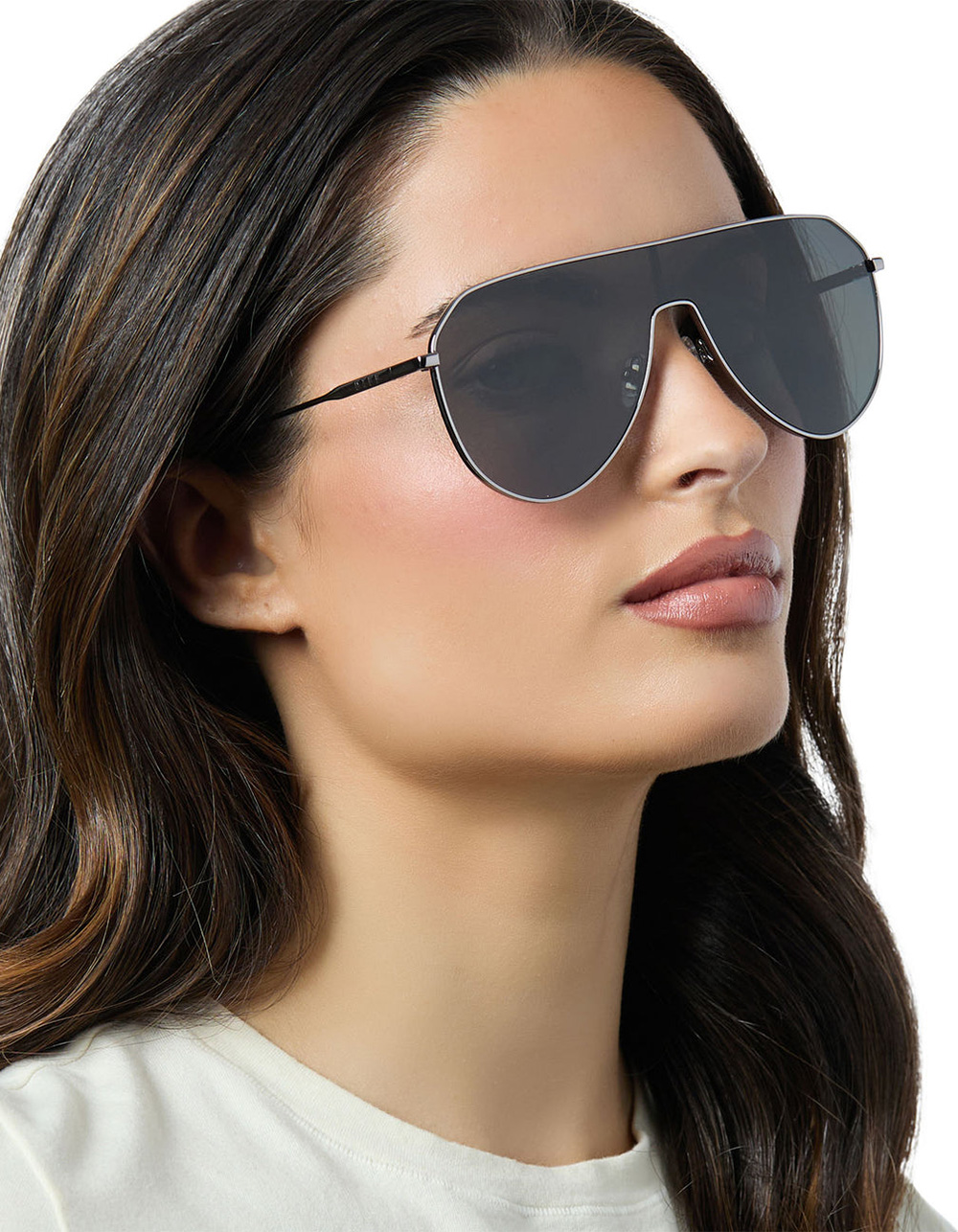 DIFF EYEWEAR Dash Shield Sunglasses - GUNMETAL