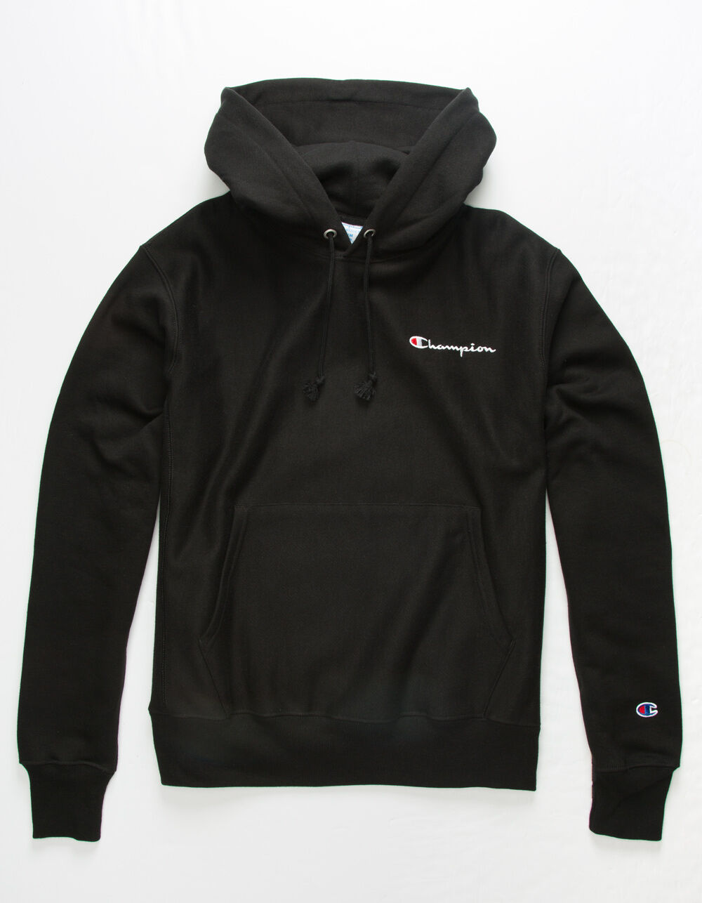 CHAMPION Embroidered Fleece Mens Hoodie BLACK Tillys