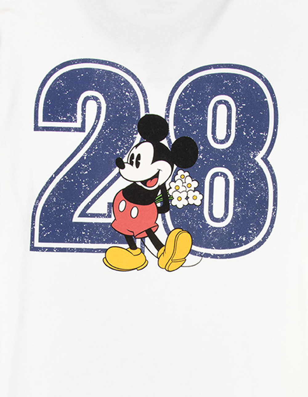 RSQ Disney Mickey Mouse Jersey Mens Boxy Tee - OFF WHITE