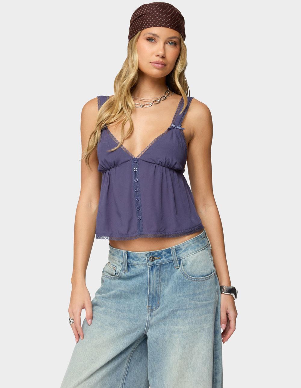 EDIKTED Andea Babydoll Tank Top