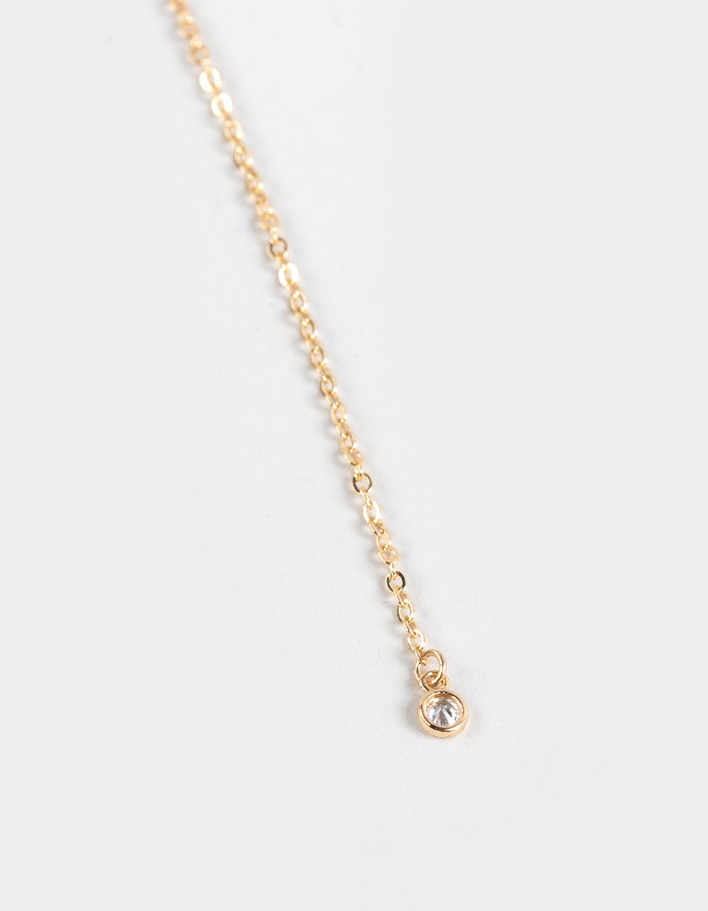 FULL TILT Rhinestone Lariat Necklace - GOLD