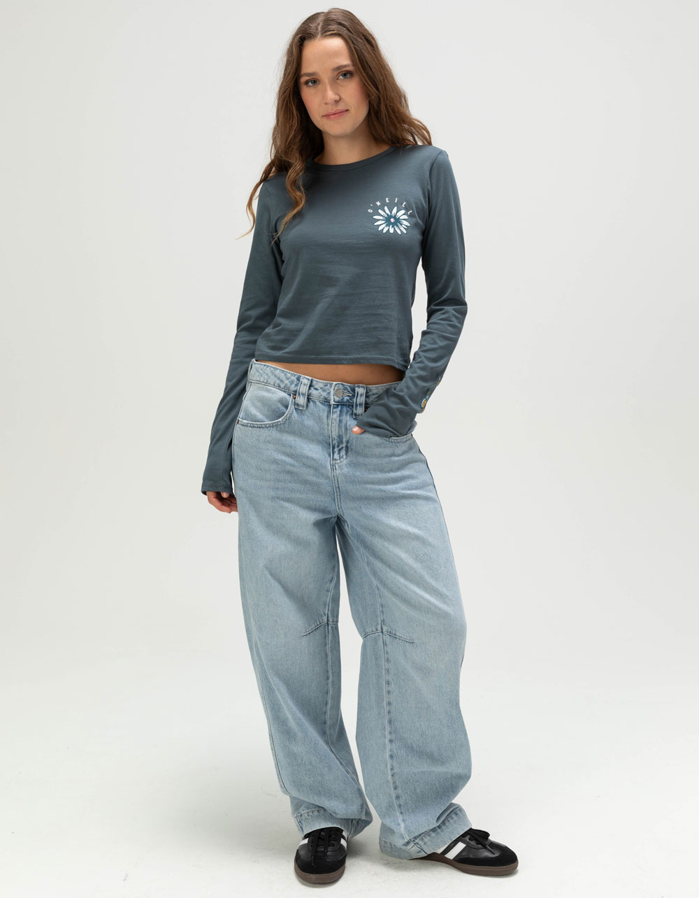 O'NEILL Pacific Bloom Womens Long Sleeve Tee - SLATE BLUE