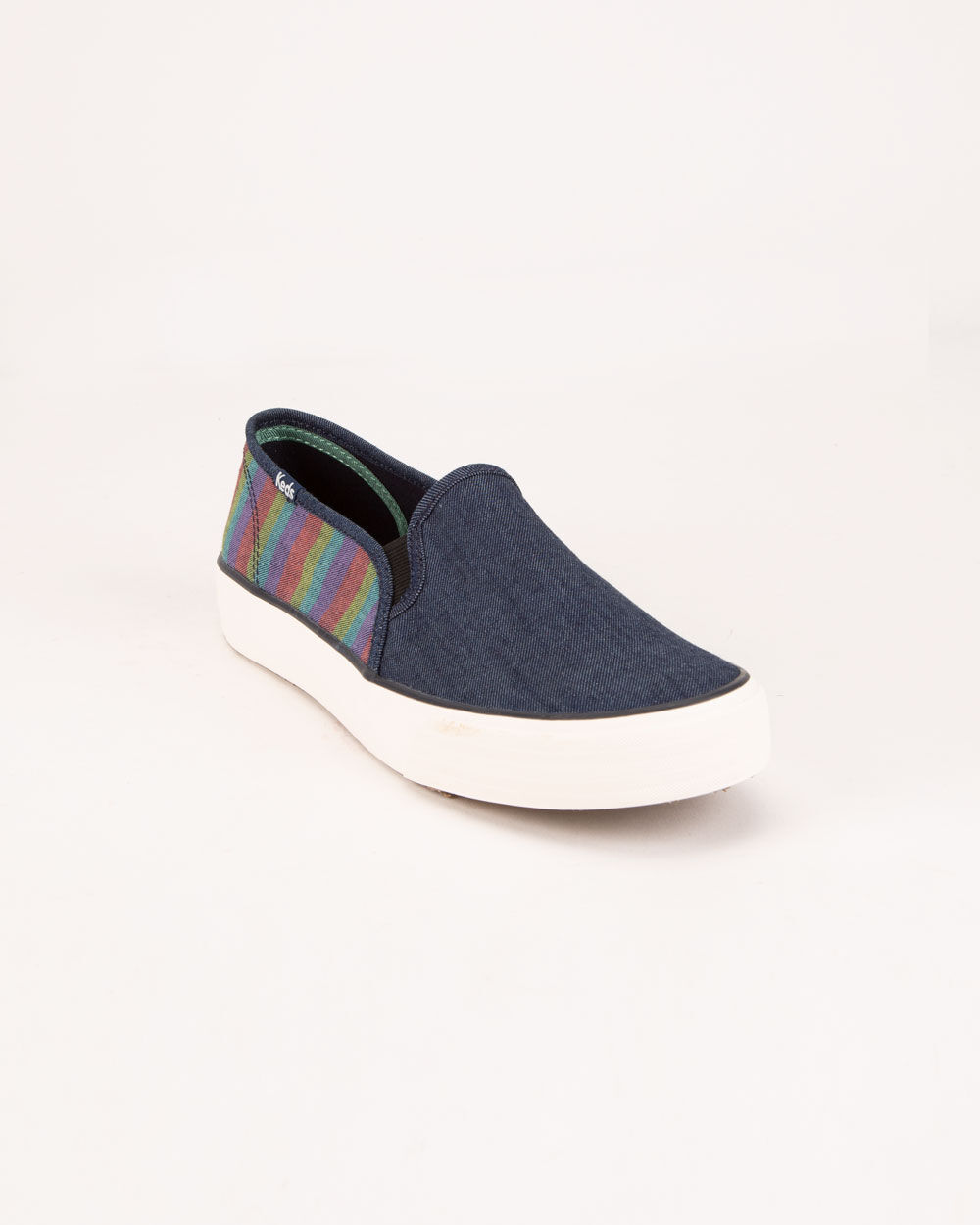 KEDS Double Decker Denim Rainbow Womens Shoes - NAVY COMBO | Tillys