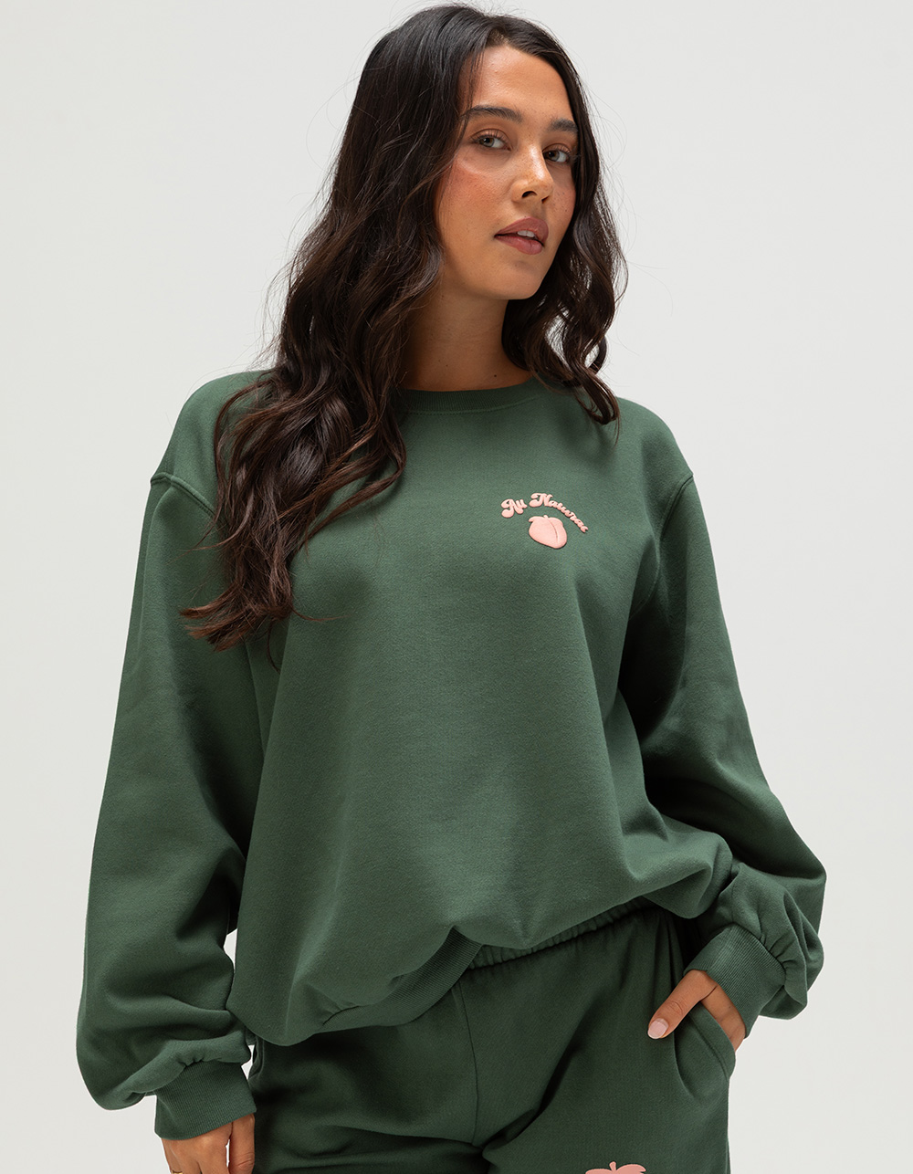 NECTAR CLOTHING Au Natural Womens Crewneck Sweatshirt - PINE