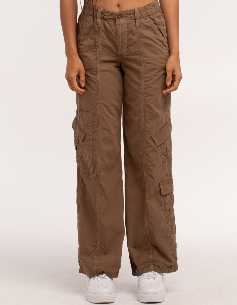 BDG Urban Outfitters Low Rise Poplin Y2K Womens Cargo Pants - KHAKI ...