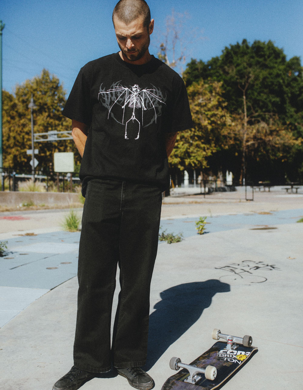 WELCOME SKATEBOARDS Echo Mens Boxy Tee - BLACK