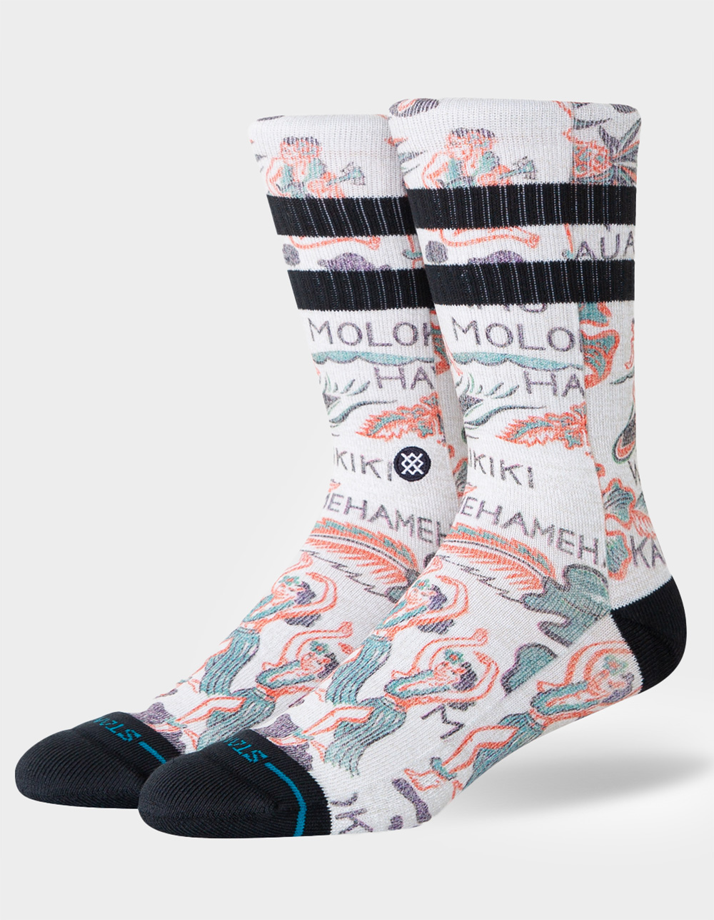 STANCE Lei Crew Socks - WHITE/MULTI