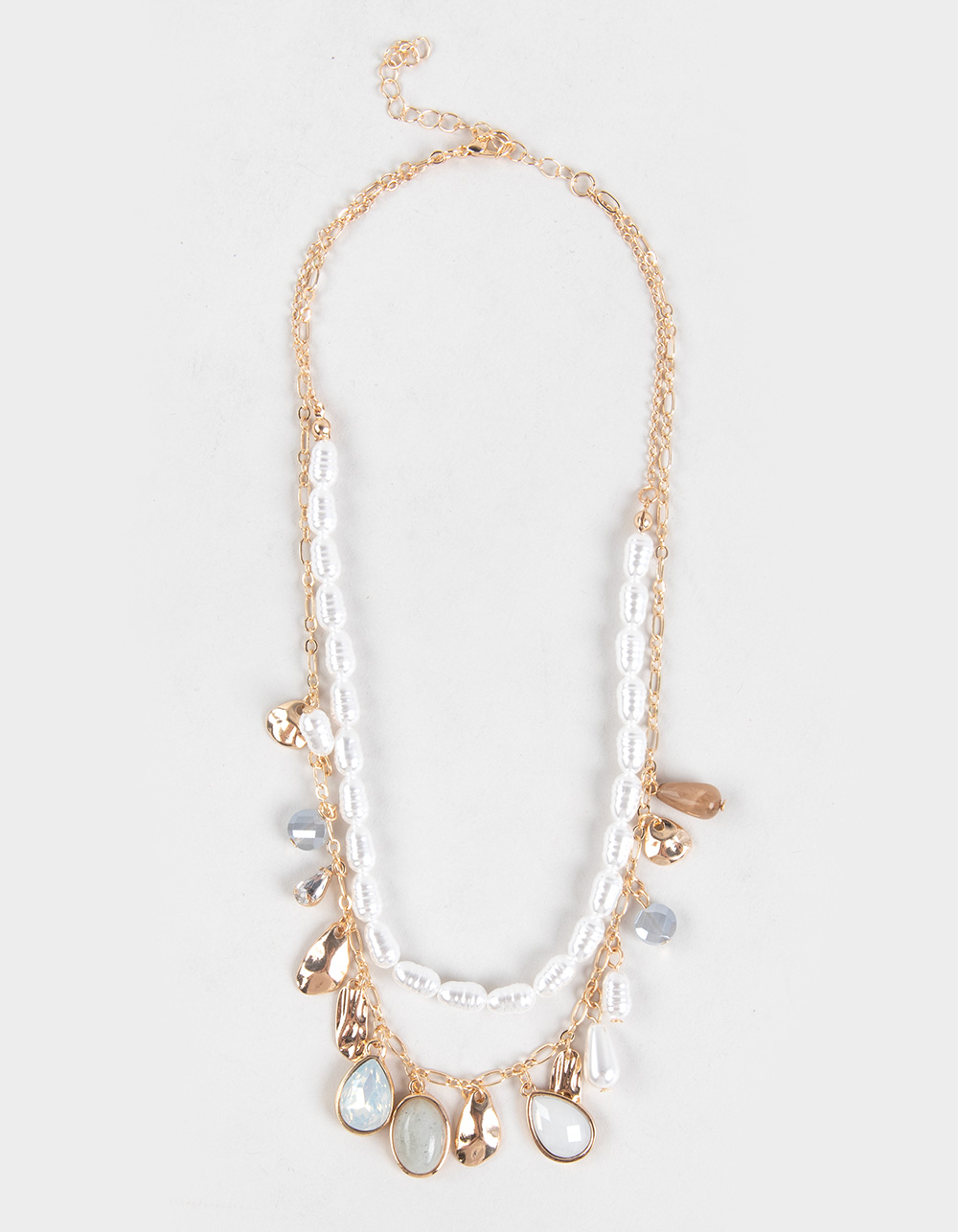 FULL TILT Layered Multi Shell Necklace - GOLD