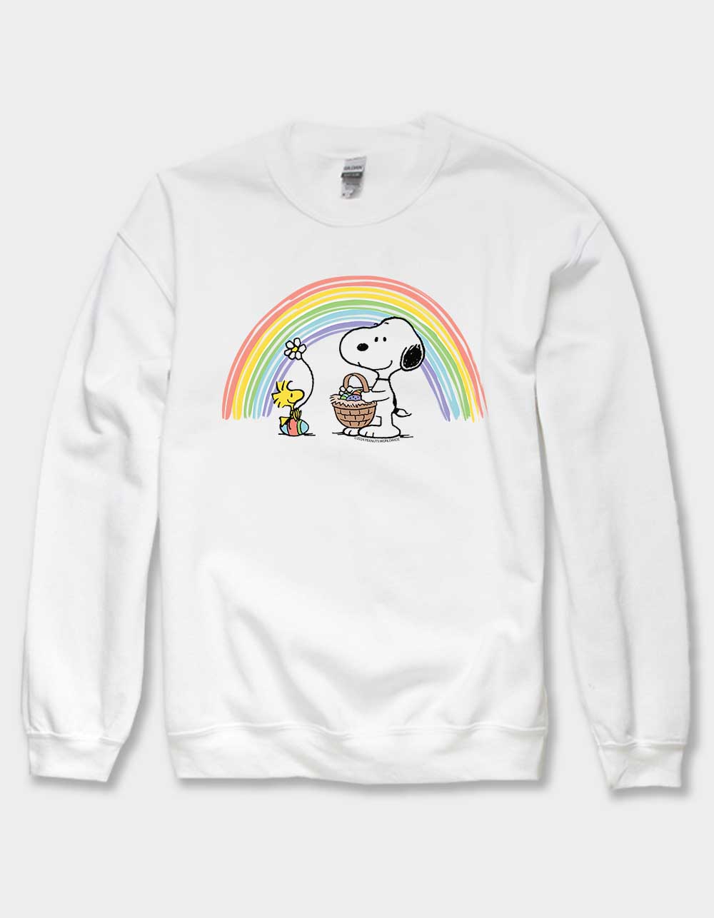 PEANUTS Rainbow Snoopy Basket Unisex Crewneck Sweatshirt