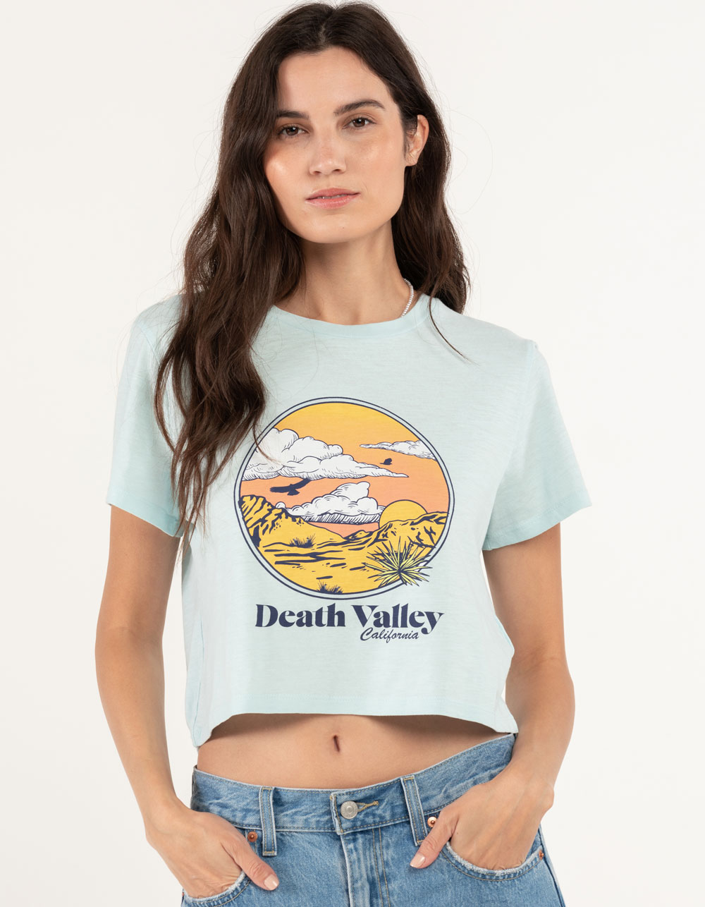 LEVI'S Jordie Death Valley Womens Crop Tee - LIGHT BLUE | Tillys