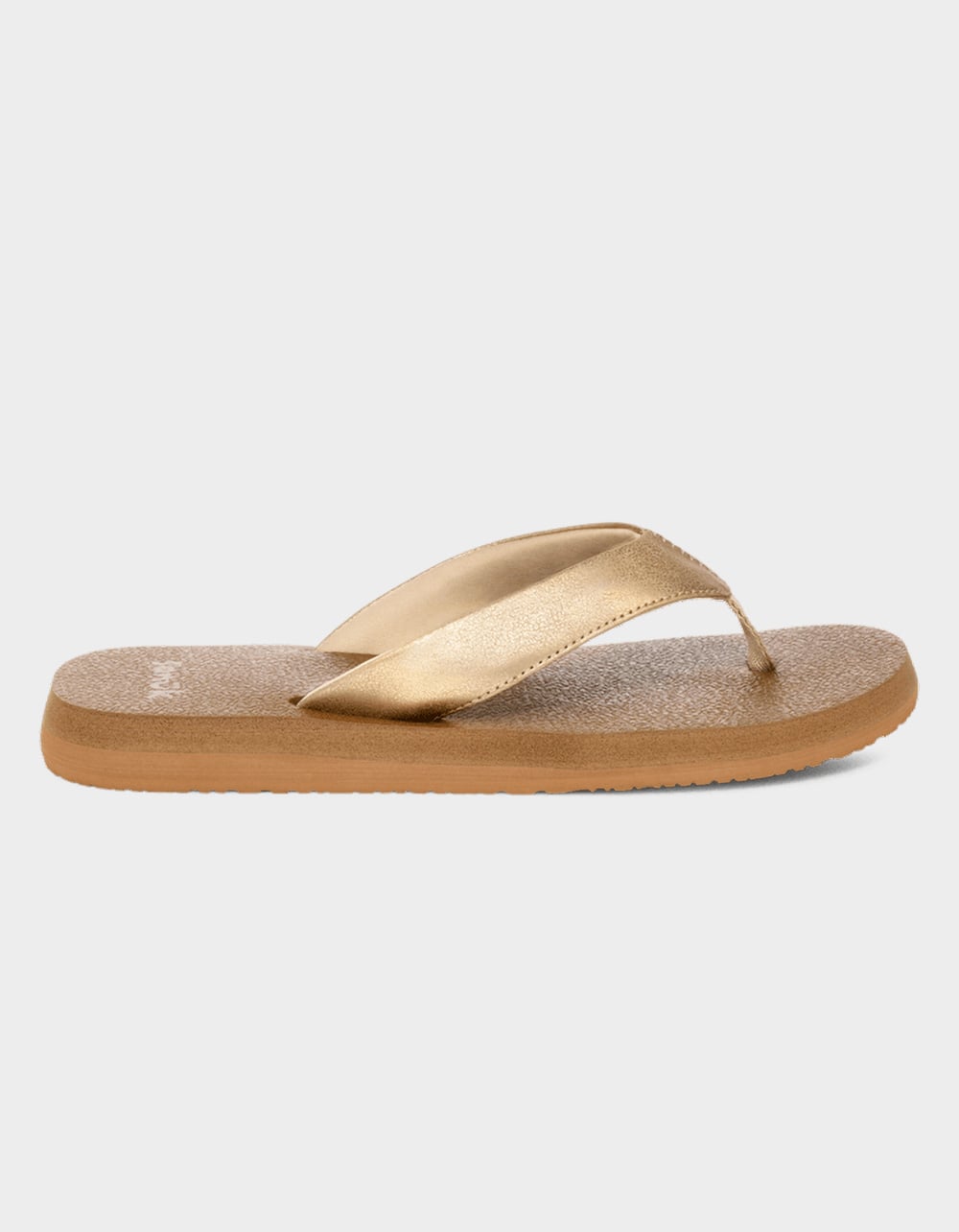 SANUK Yoga Mat II Metallic Womens Flip Flops - CHAMPAGNE