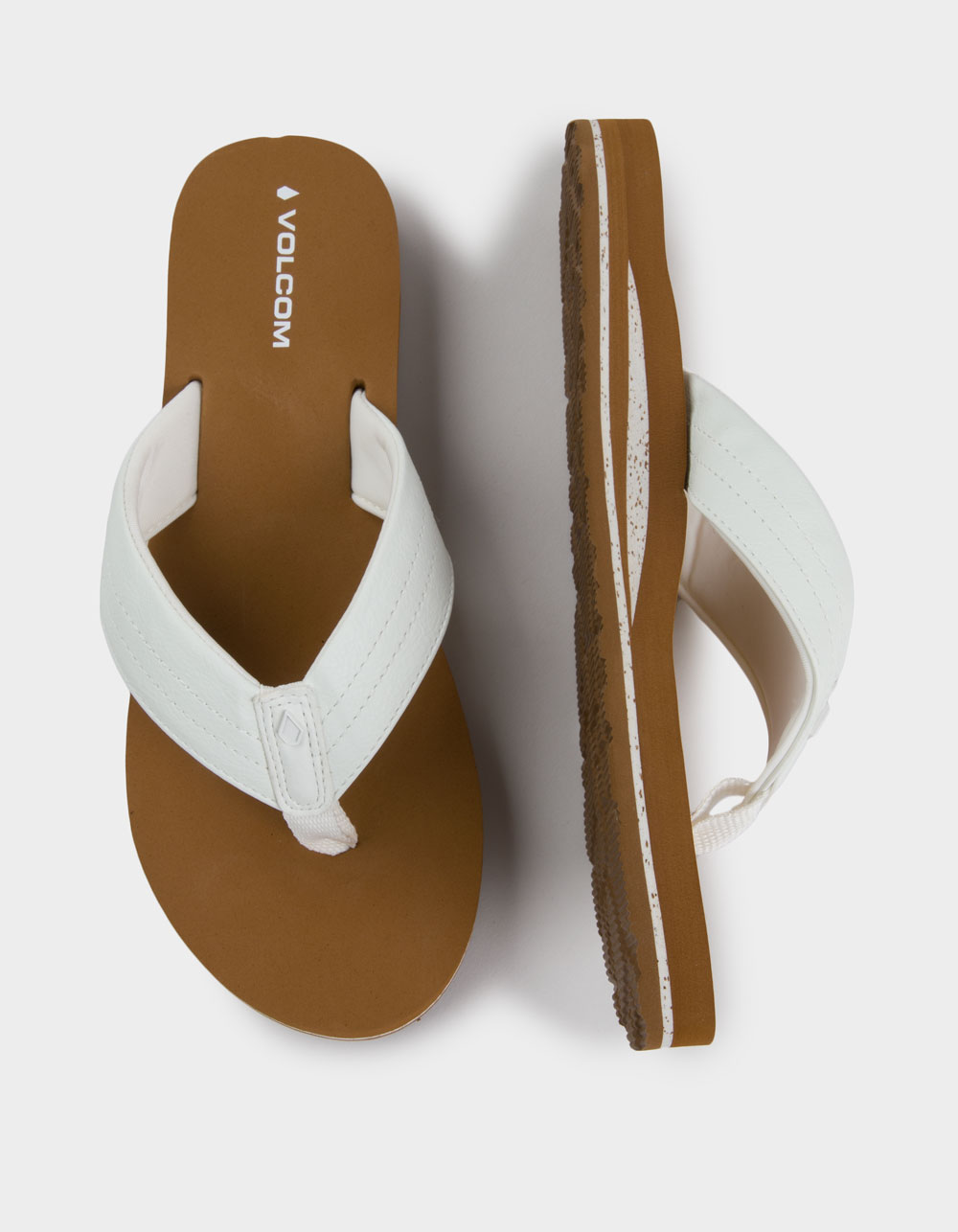 VOLCOM Boyfriend Womens Thong Flip Flops - WHITE