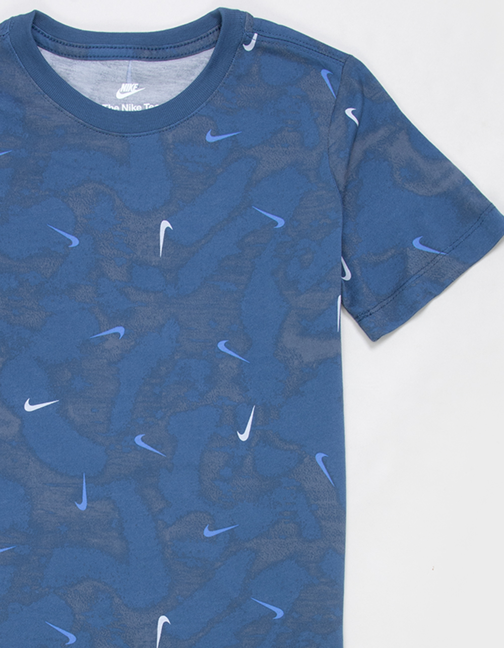 NIKE Allover Print Boys Tee - FADED NAVY