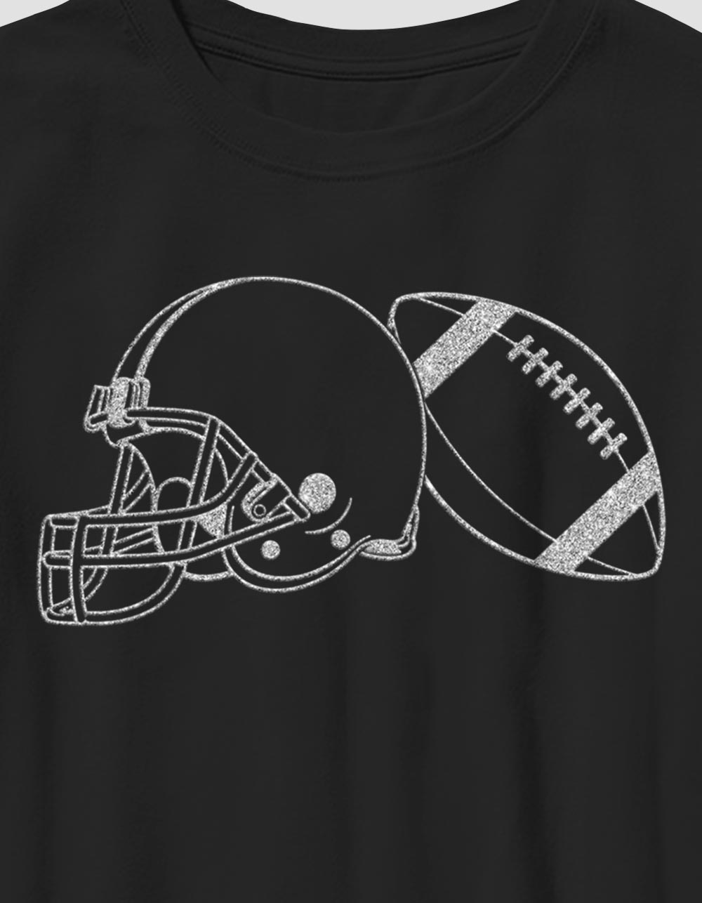FOOTBALL Helmet Unisex Kids Tee - BLACK