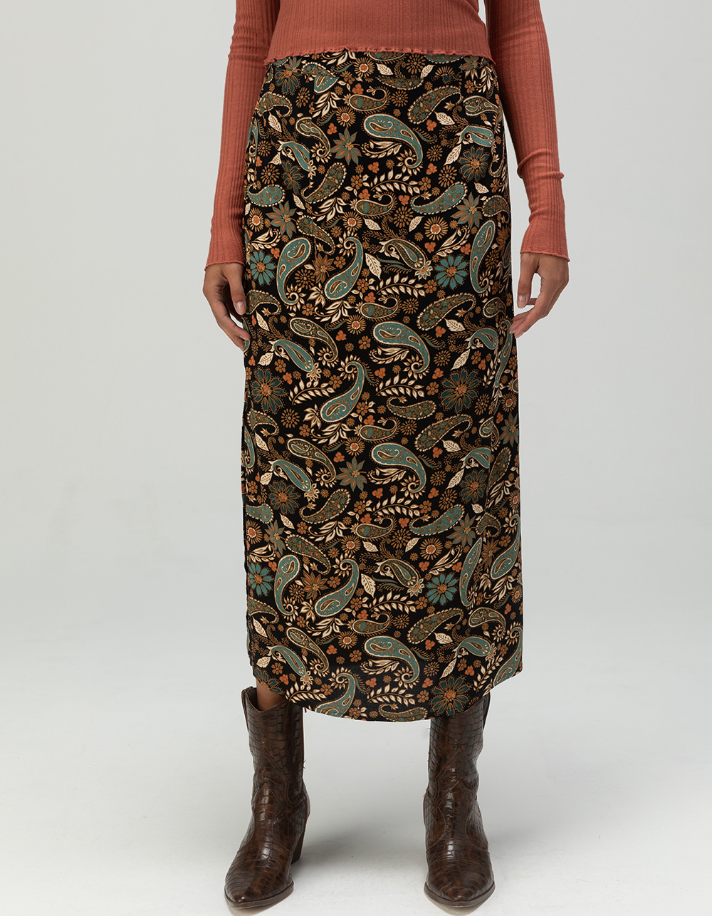 O'NEILL Sunni Rosa Womens Midi Skirt - BLACK COMBO