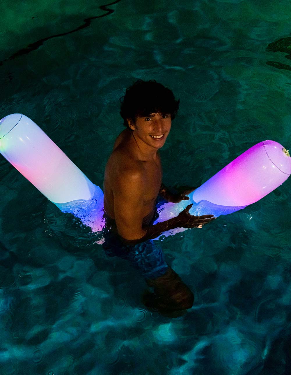 POOLCANDY Illuminated LED Super Noodle - CLEAR/MULTI