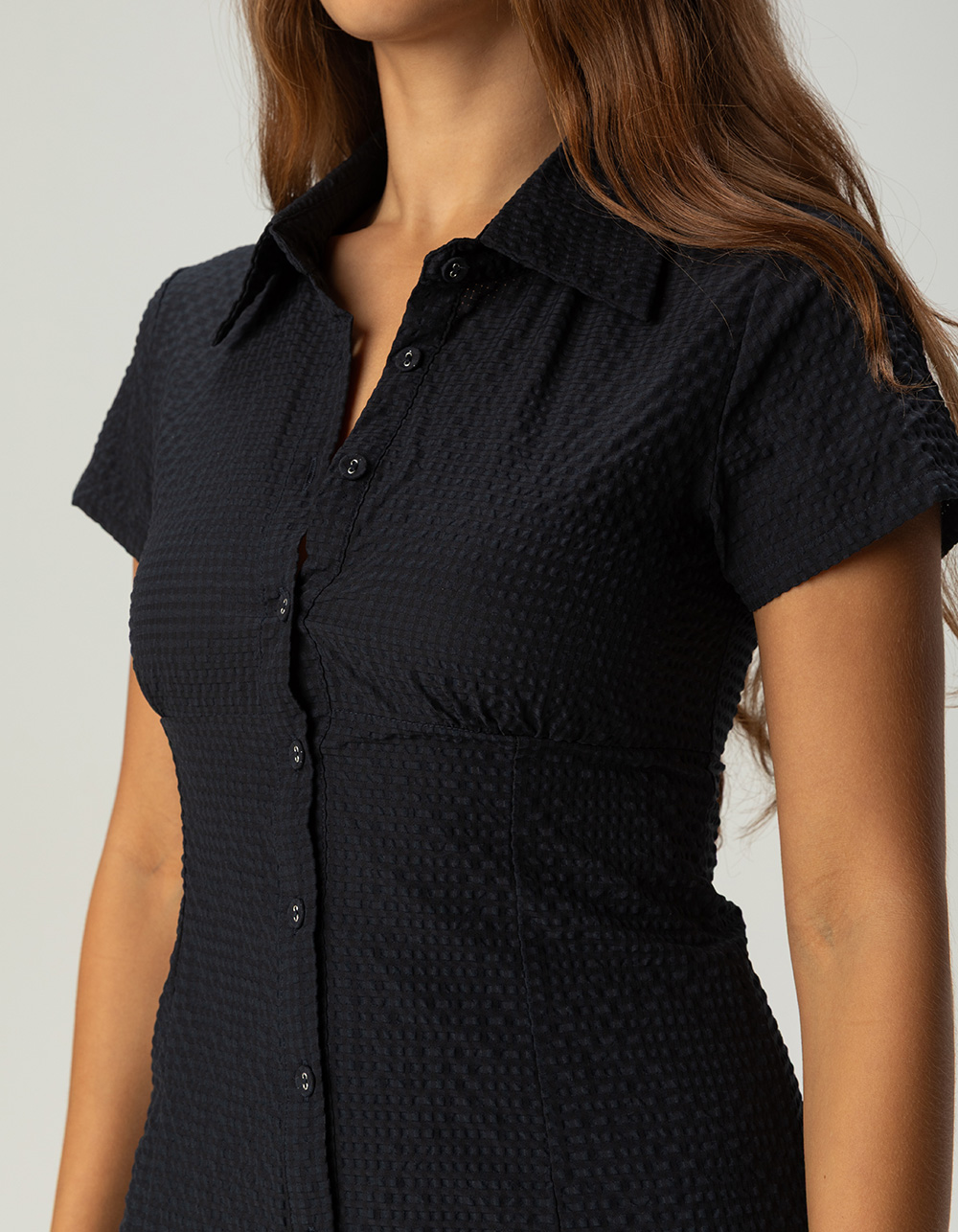 NECTAR CLOTHING Womens Short Sleeve Dress - NAVY