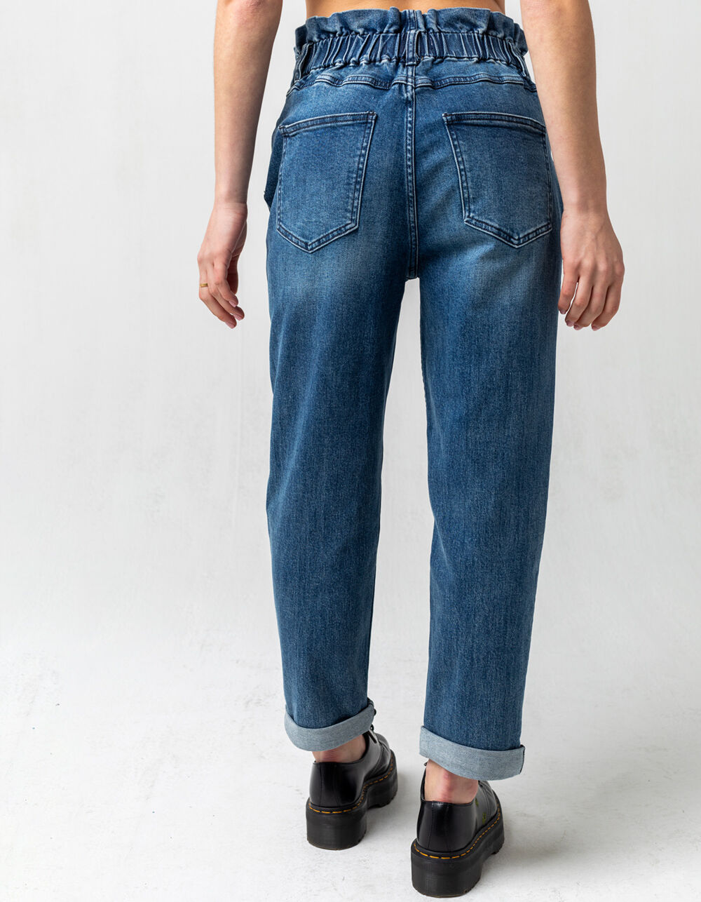 VERVET Paperbag Womens Mom Jeans - MEDIUM WASH | Tillys