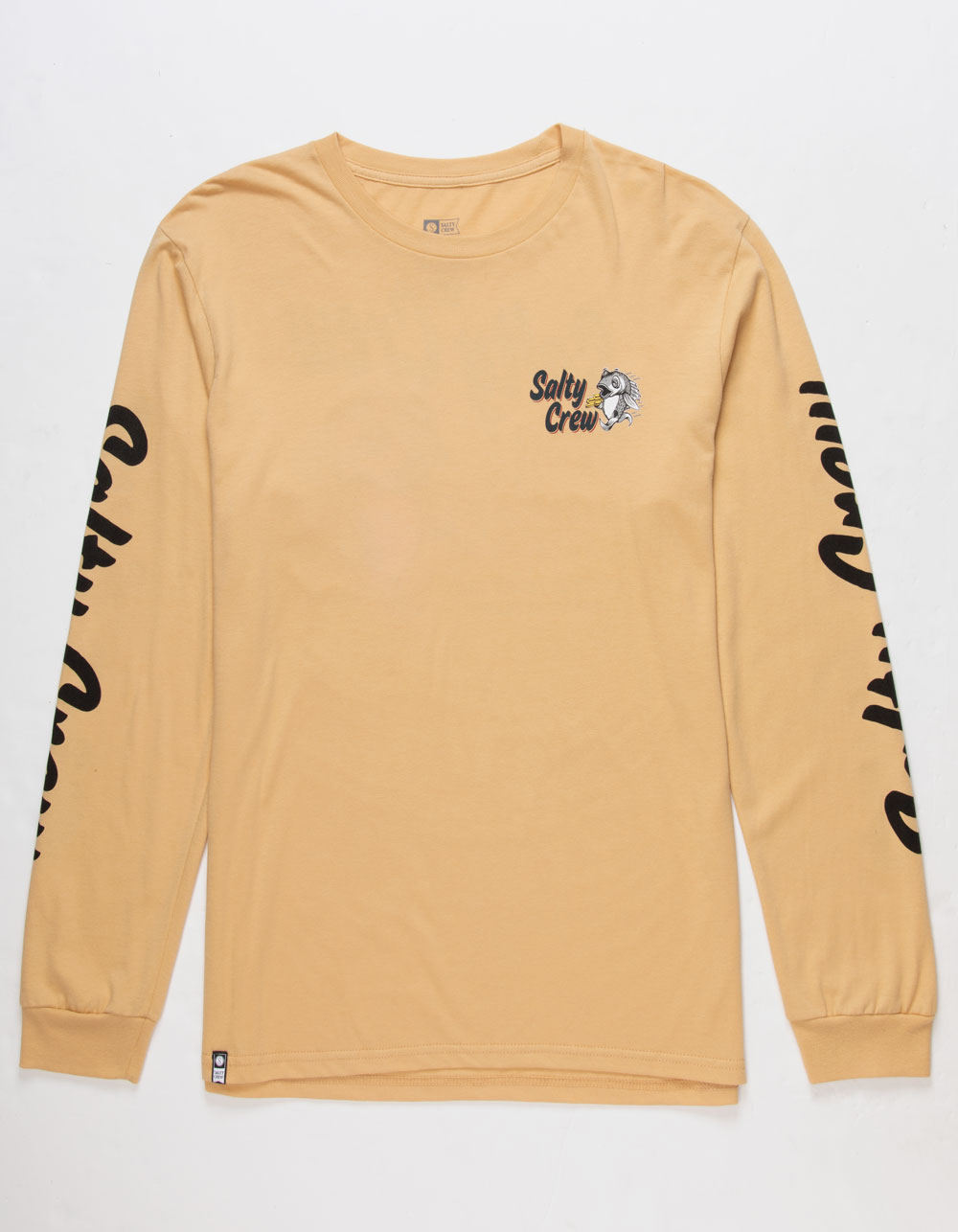 SALTY CREW Fish And Chips Mens Long Sleeve Tee - CAMEL
