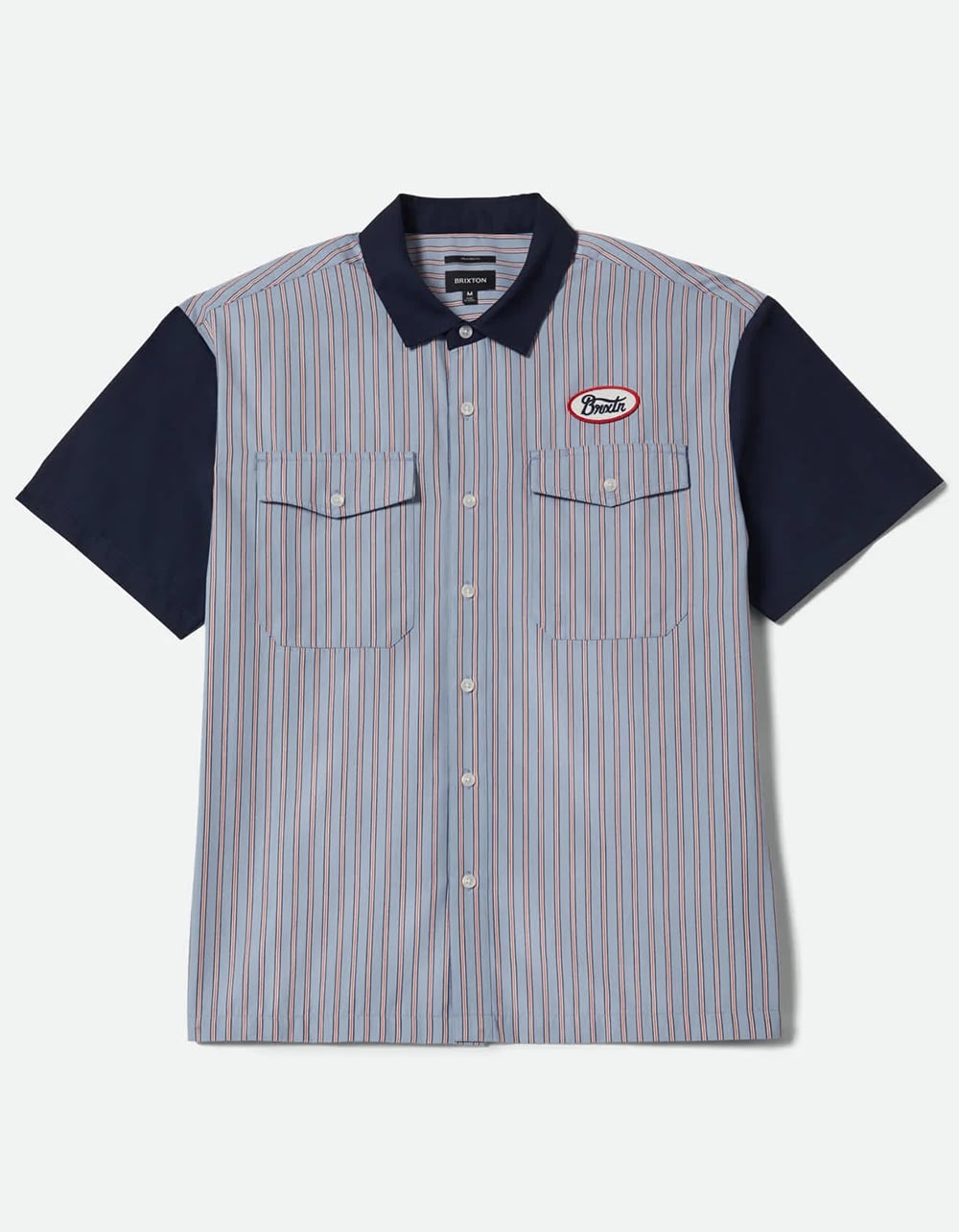 BRIXTON Builders Olson Mens Button Up Shirt - BLUE COMBO