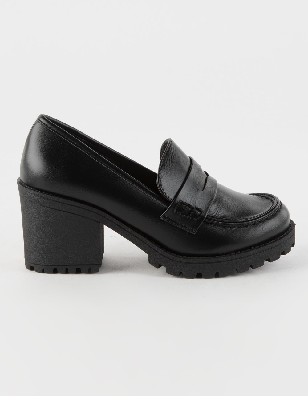SODA Kinder Platform Womens Penny Loafer Shoes BLACK Tillys