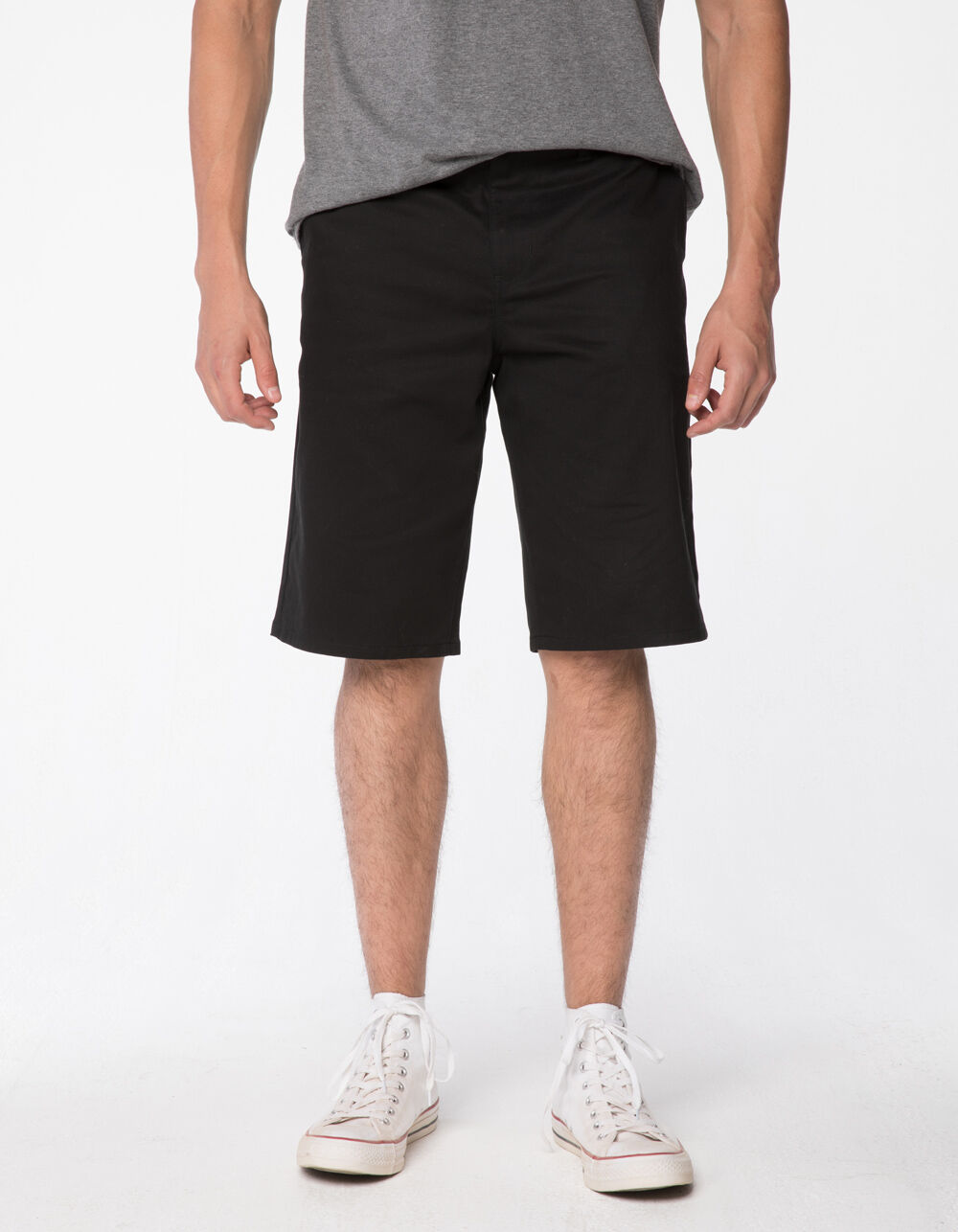 RSQ Longer Mens Black Chino Shorts BLACK Tillys