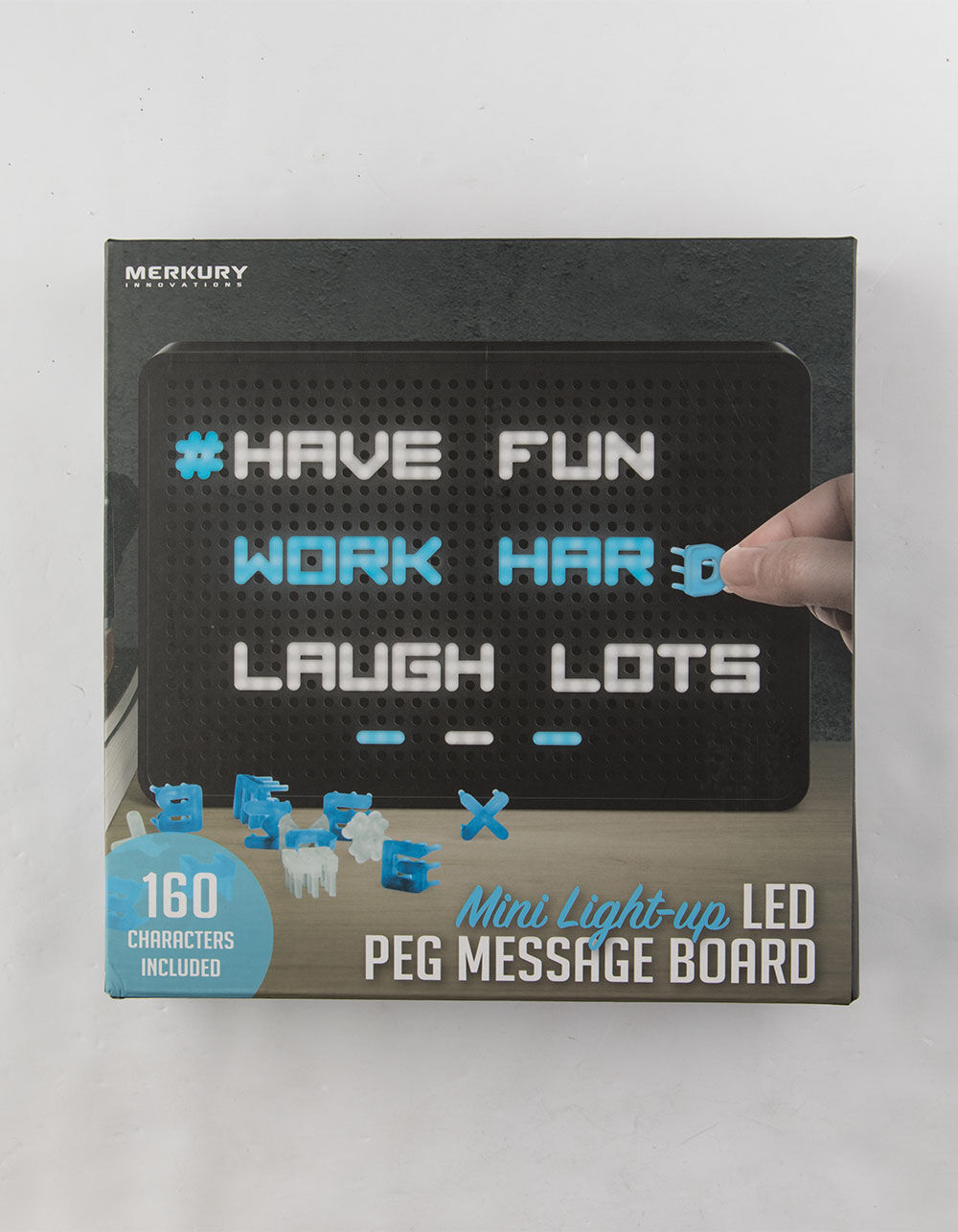 Mini Light Up LED Peg Message Board BLACK Tillys
