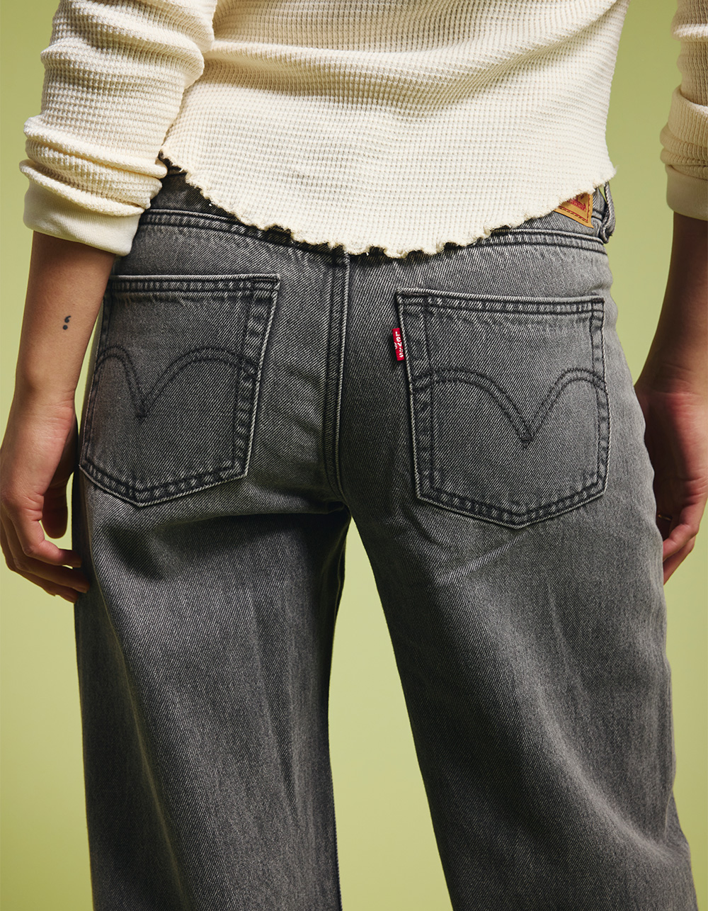 LEVI'S Superlow Loose Womens Jeans - Disquiet Day GREY DENIM