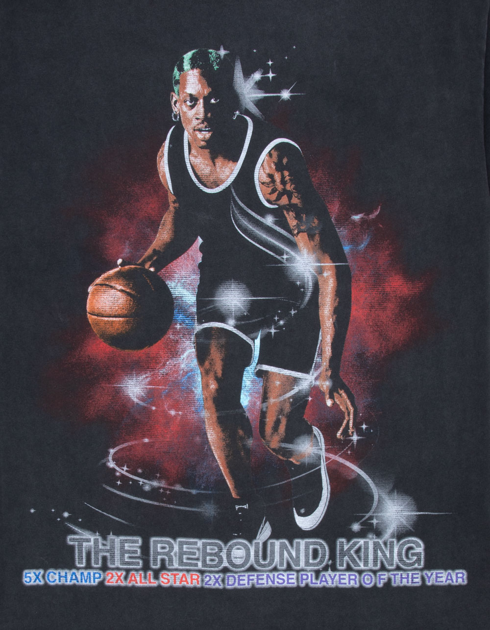 RODMAN BRAND Rebound King Mens Boxy Tee - WASHED BLACK