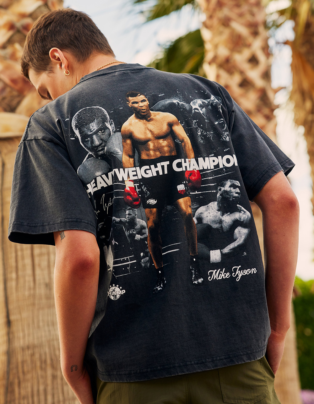 MIKE TYSON Heavyweight Champion Mens Oversized Tee - BLACK | Tillys