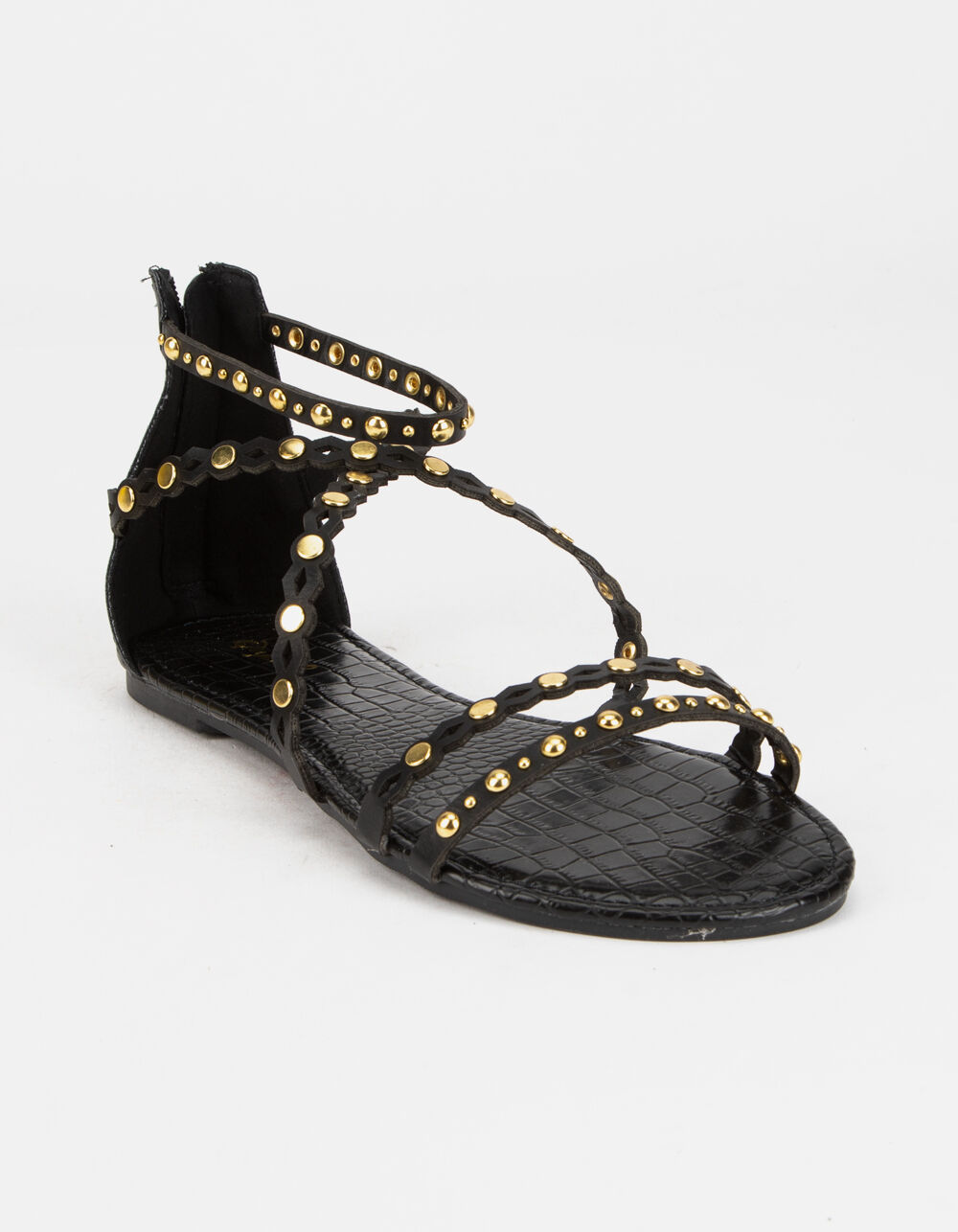QUPID Studded Womens Black Gladiator Sandals - BLACK | Tillys