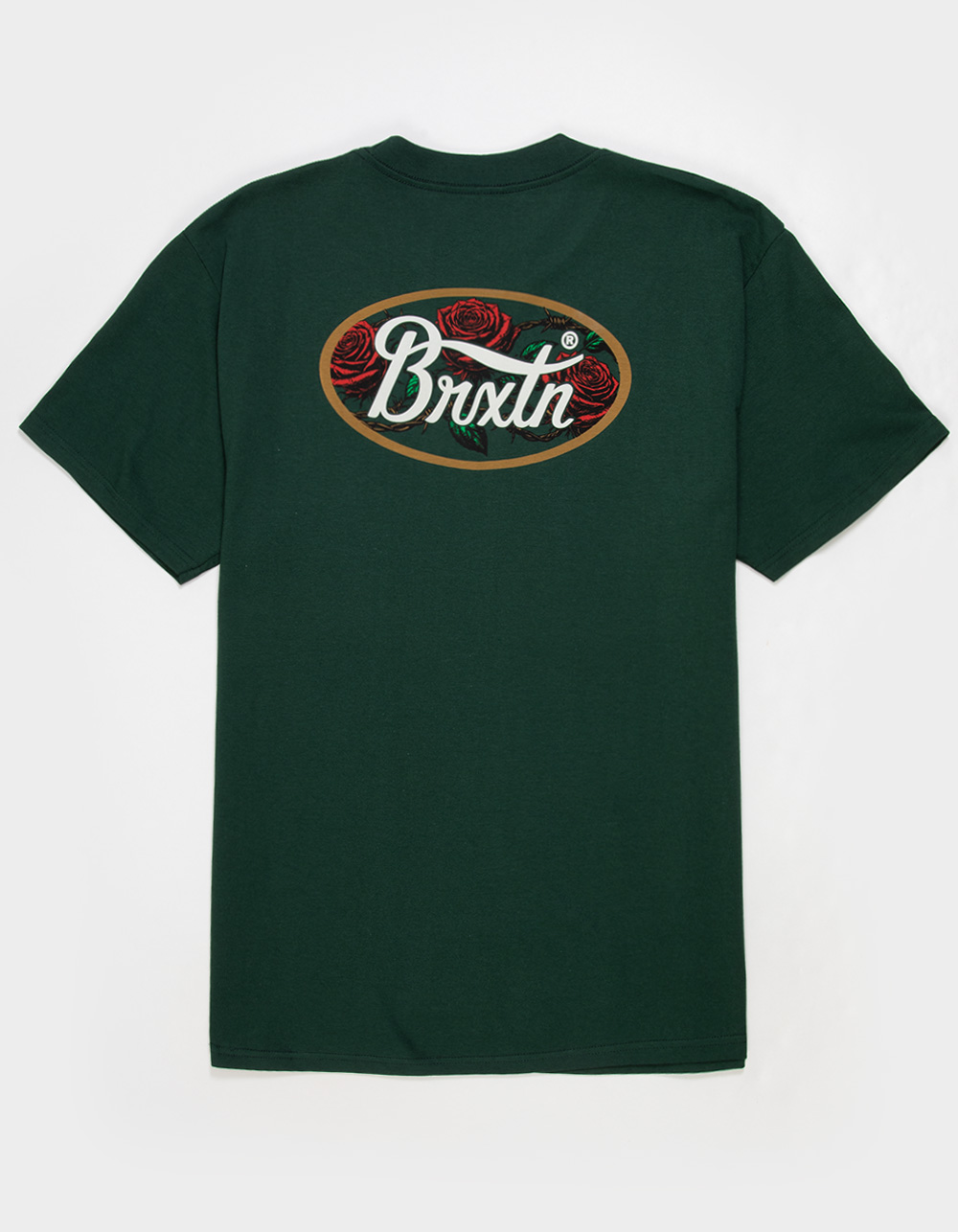 BRIXTON Parsons Rose Fill Mens Tee - FOREST
