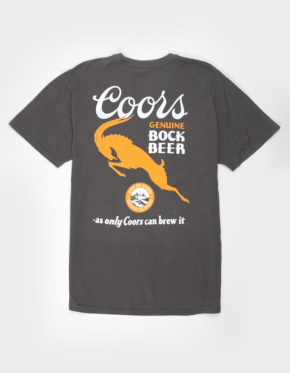 COORS Genuine Bock Beer Mens Tee - CHARCOAL