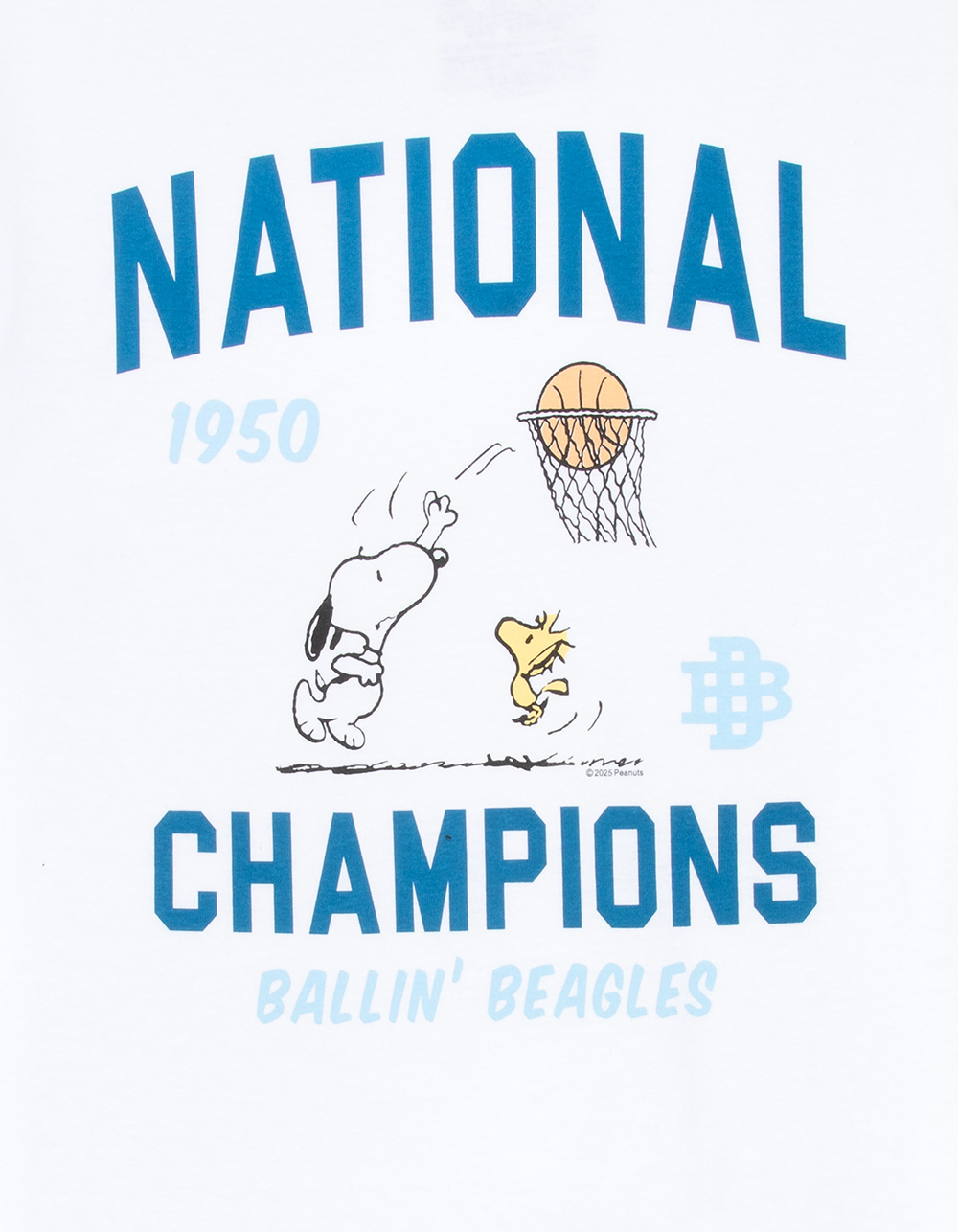 RIOT SOCIETY x Peanuts Basketball Mens Tee - WHITE