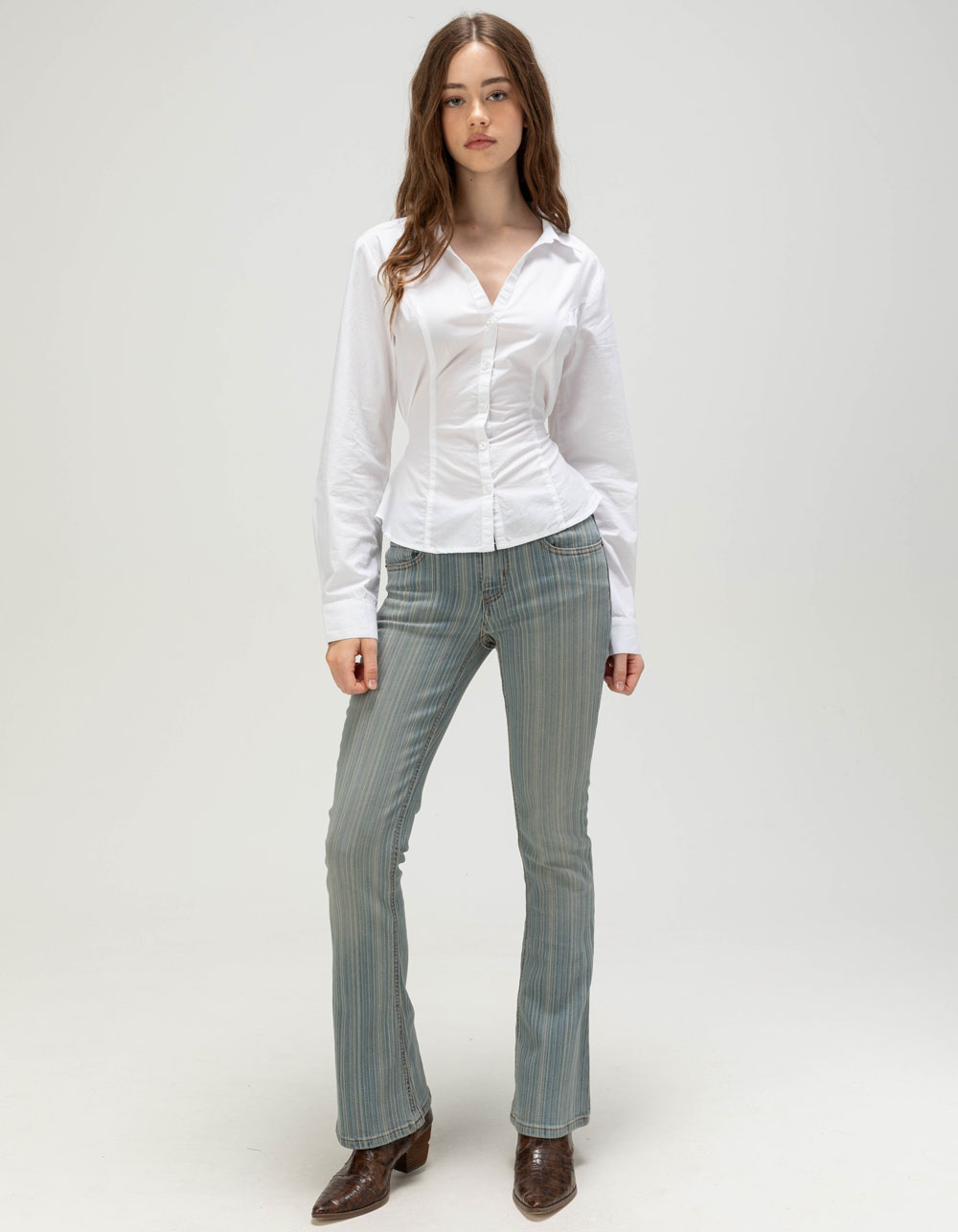 LEVI'S Premium Low Slim Boot Womens Jeans - Dust To STRIPE