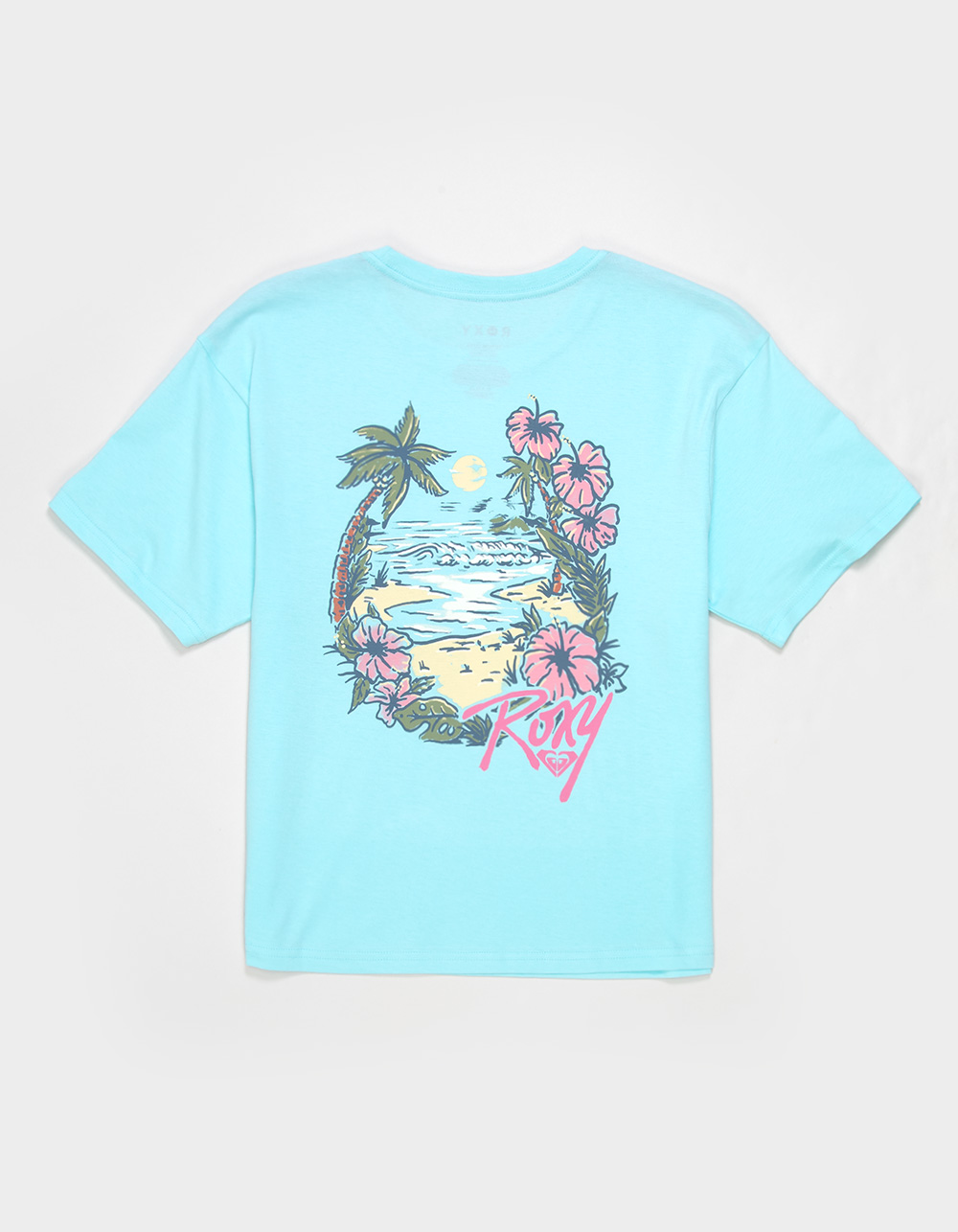 ROXY Hidden Beach Girls Boyfriend Tee - TURQUOISE