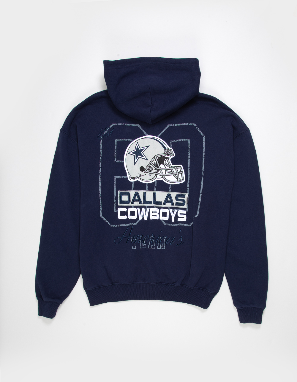 THE WILD COLLECTIVE Dallas Cowboys Mens Zip-Up Hoodie - NAVY
