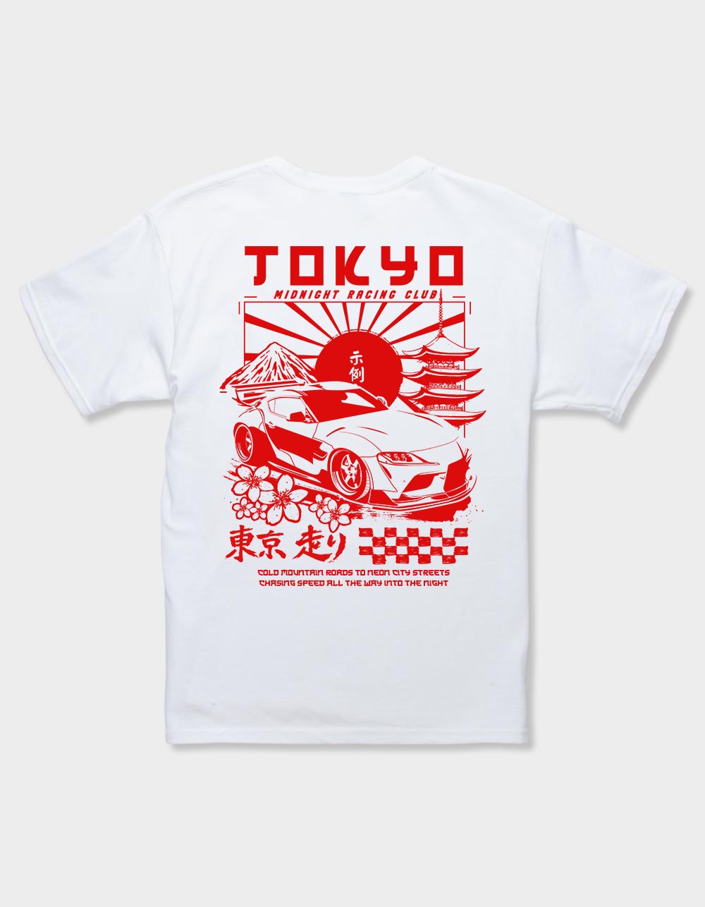 TOKYO Midnight Racing Club Unisex Kids Tee - WHITE