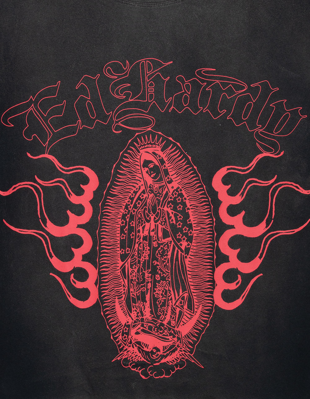 ED HARDY Mary Dragon Mens Boxy Tee - WASHED BLACK