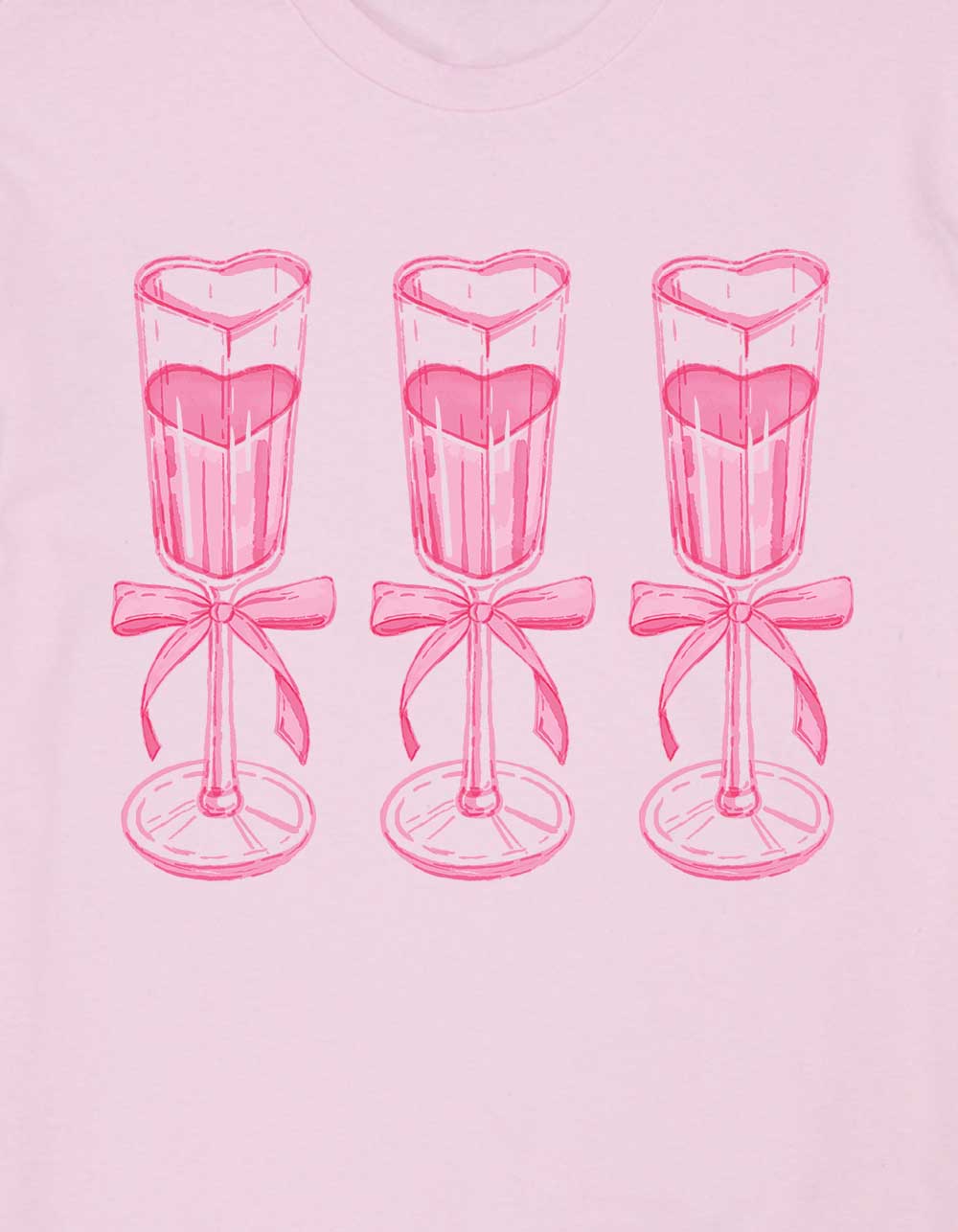 DRINK Heart Trio Unisex Tee - LIGHT PINK
