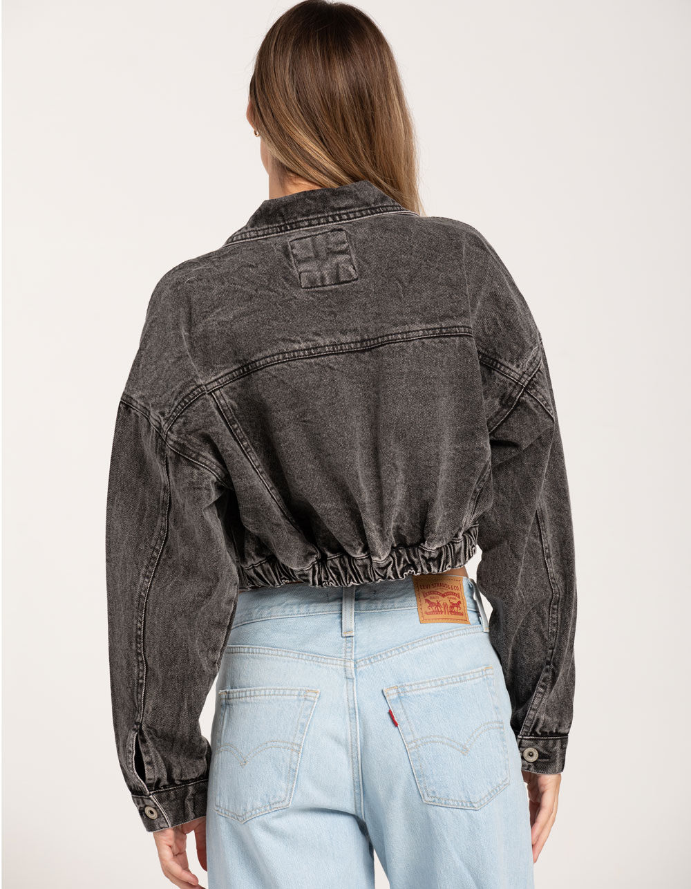 HIGHWAY Crop Denim Womens Jacket - BLACK | Tillys