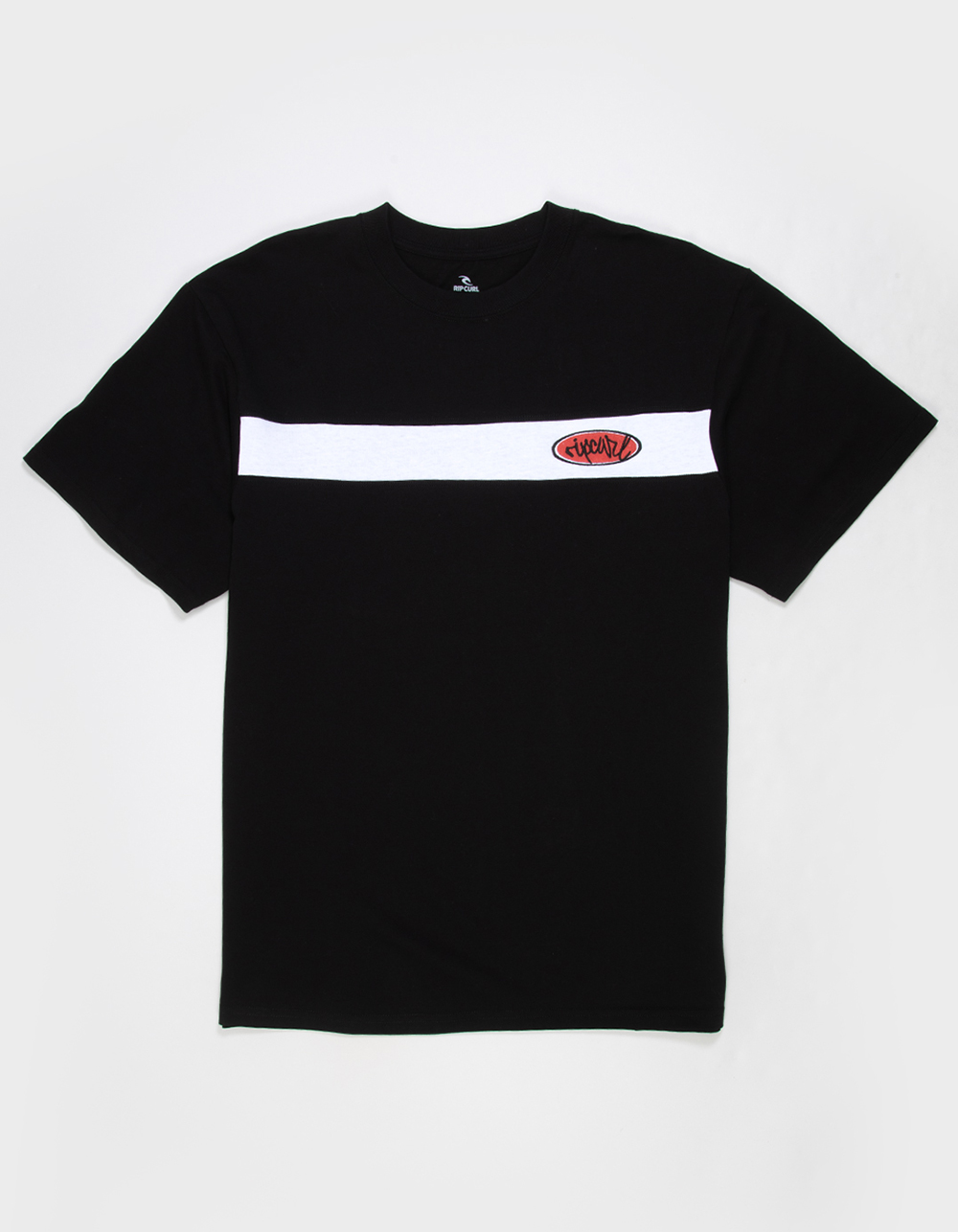 RIP CURL Script Panel Mens Tee - BLACK