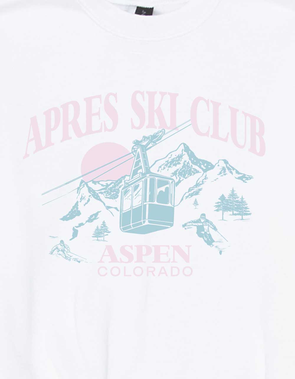 ASPEN Apres Ski Club Unisex Kids Crewneck Sweatshirt - WHITE
