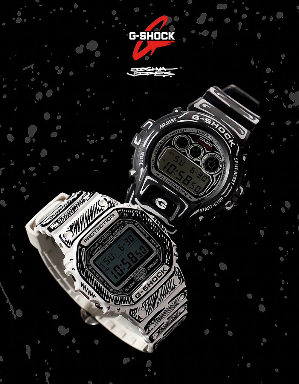 G-SHOCK DW5600JV-7 Watch - WHT/BLK