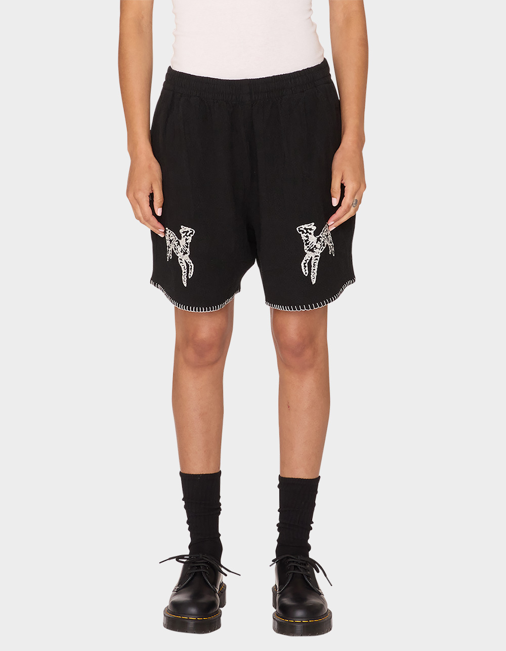 OBEY Ritual Womens Shorts - BLK/WHT