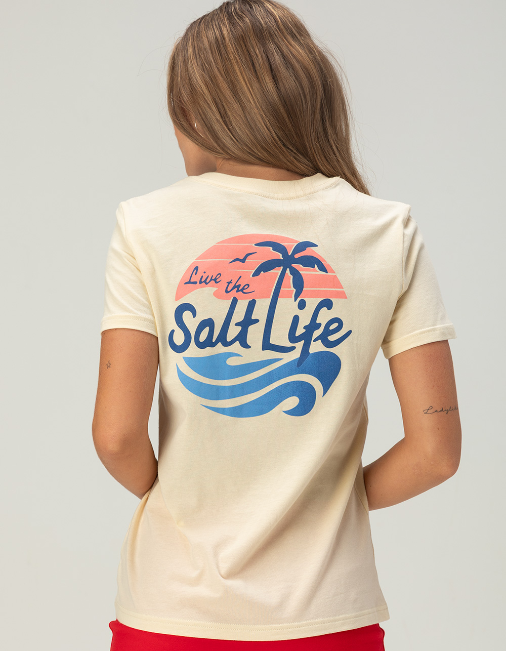 SALT LIFE Salty Waves Womens Tee - YELLOW