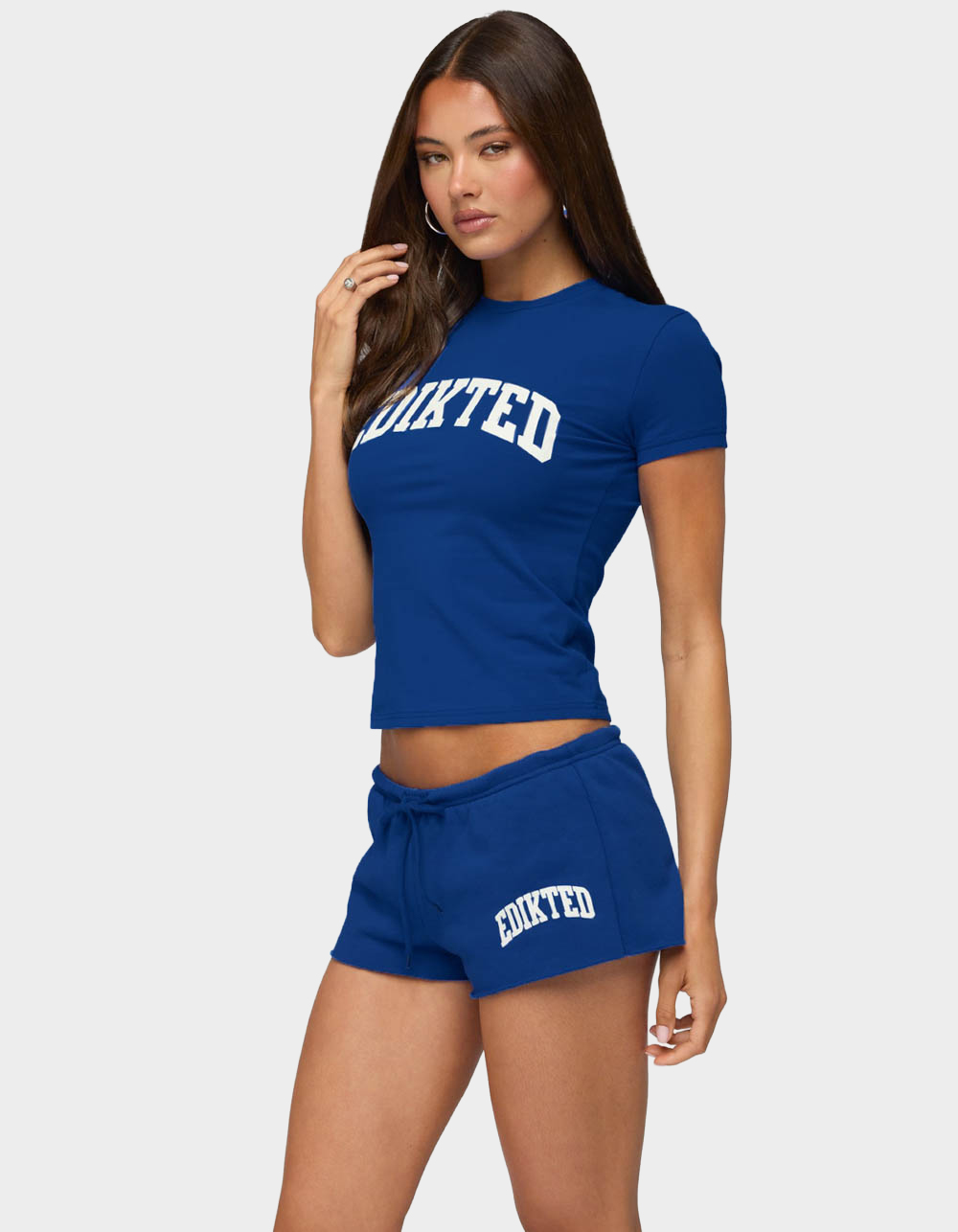 Edikted Sporty Babe Tee - BLUE