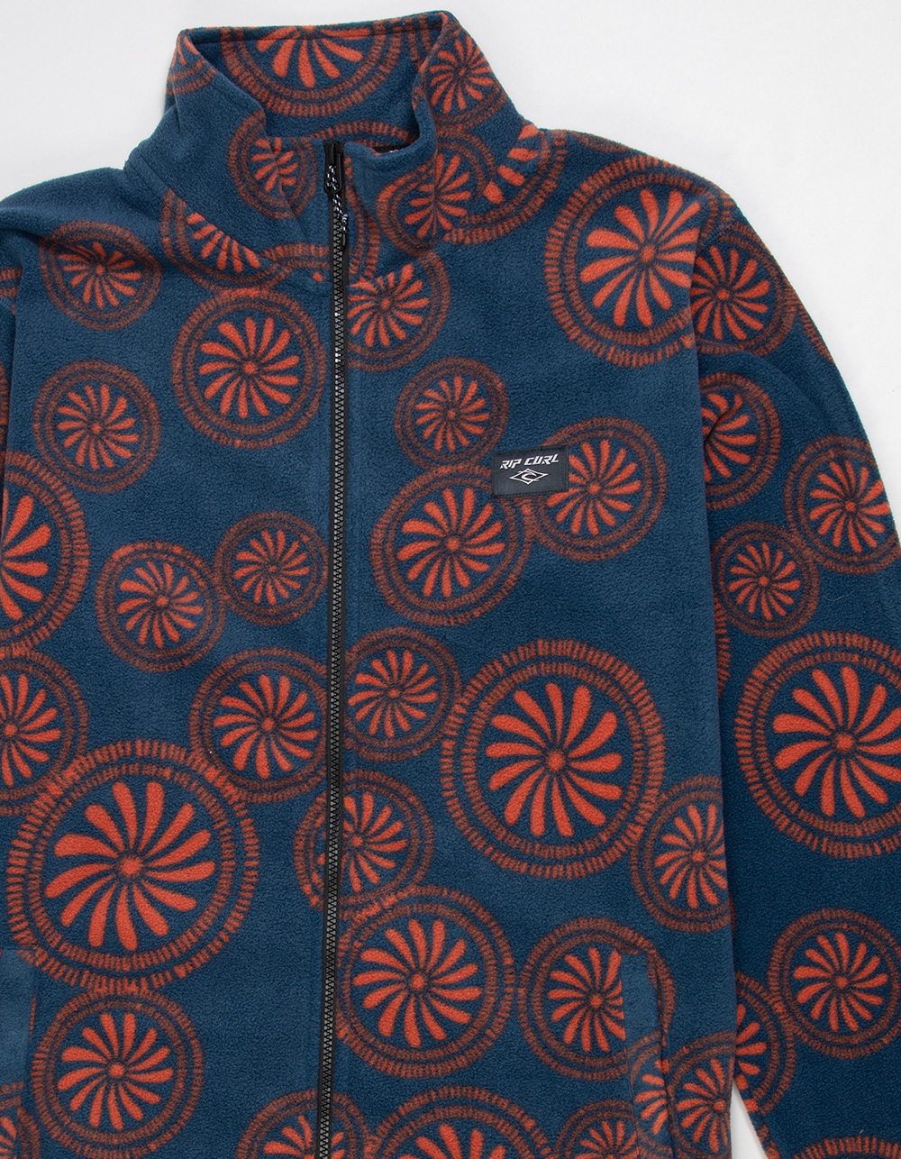 RIP CURL Fun Times Mens Zip-Up Polar Fleece - NAVY